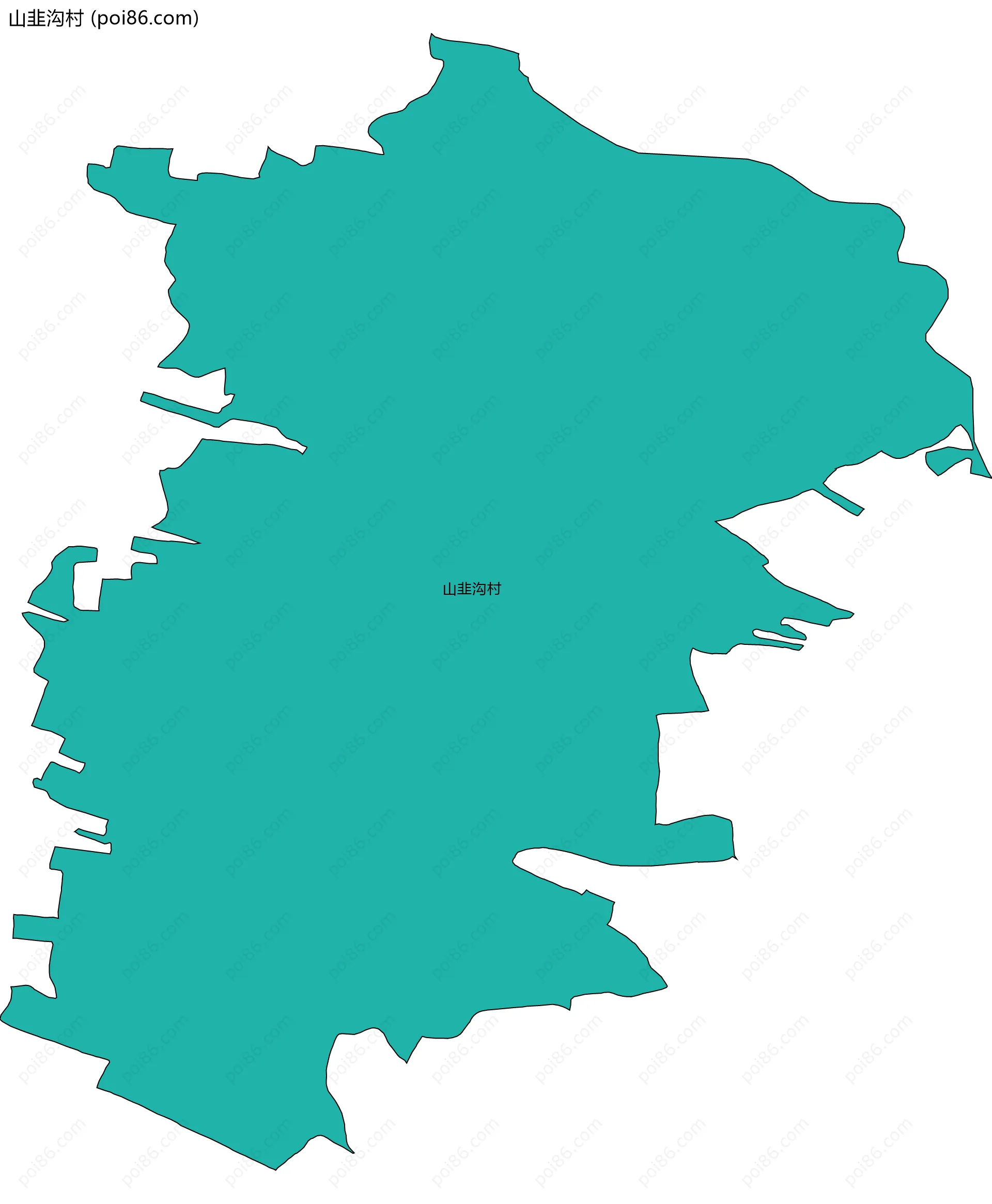 山韭沟村边界地图