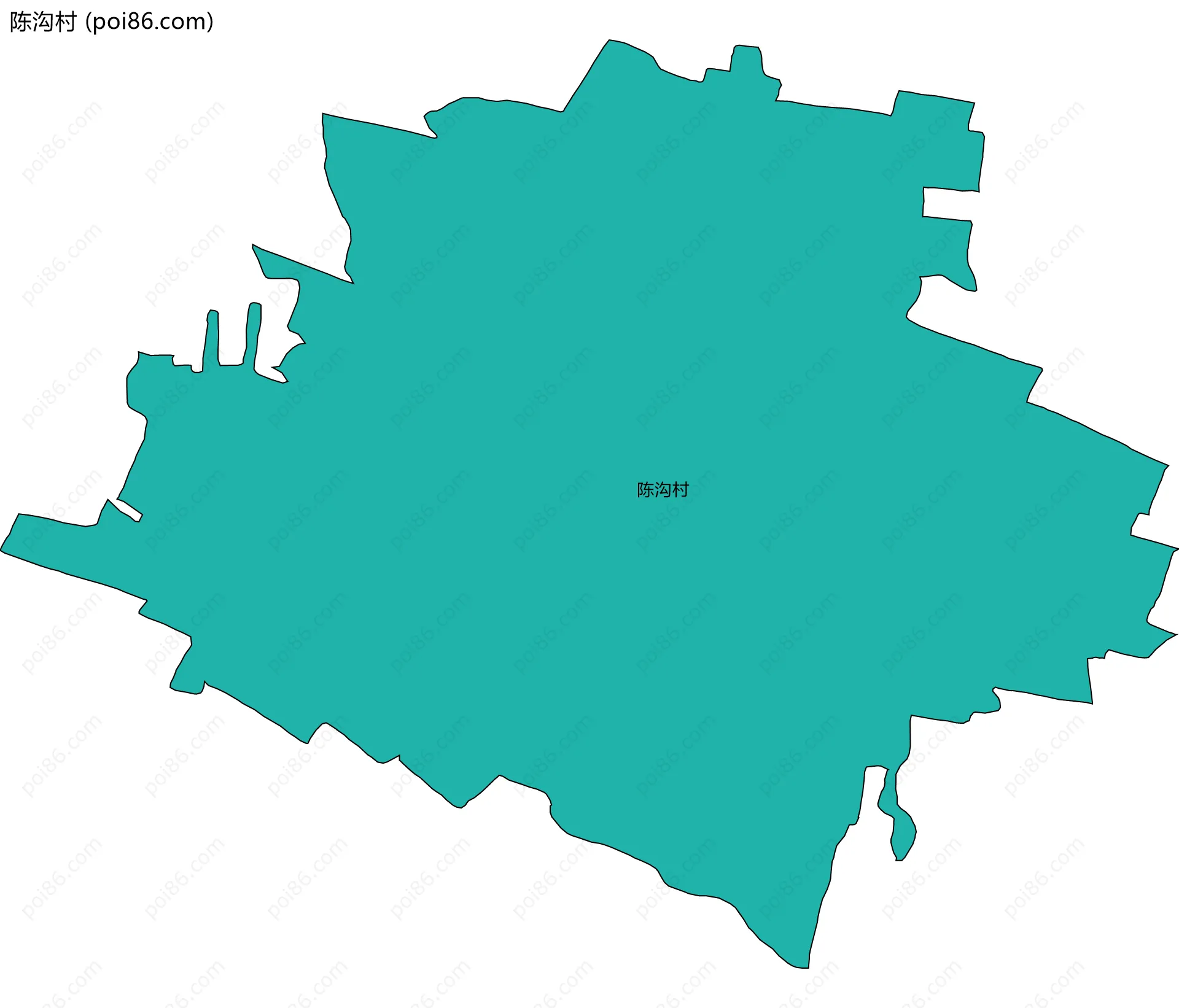 陈沟村边界地图