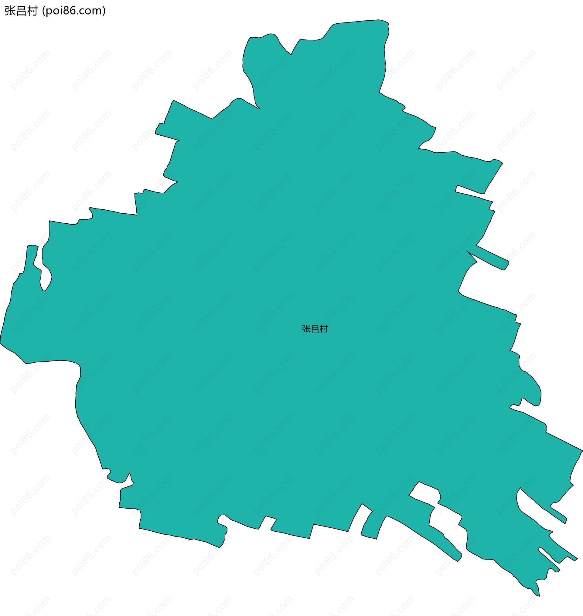 张吕村边界地图