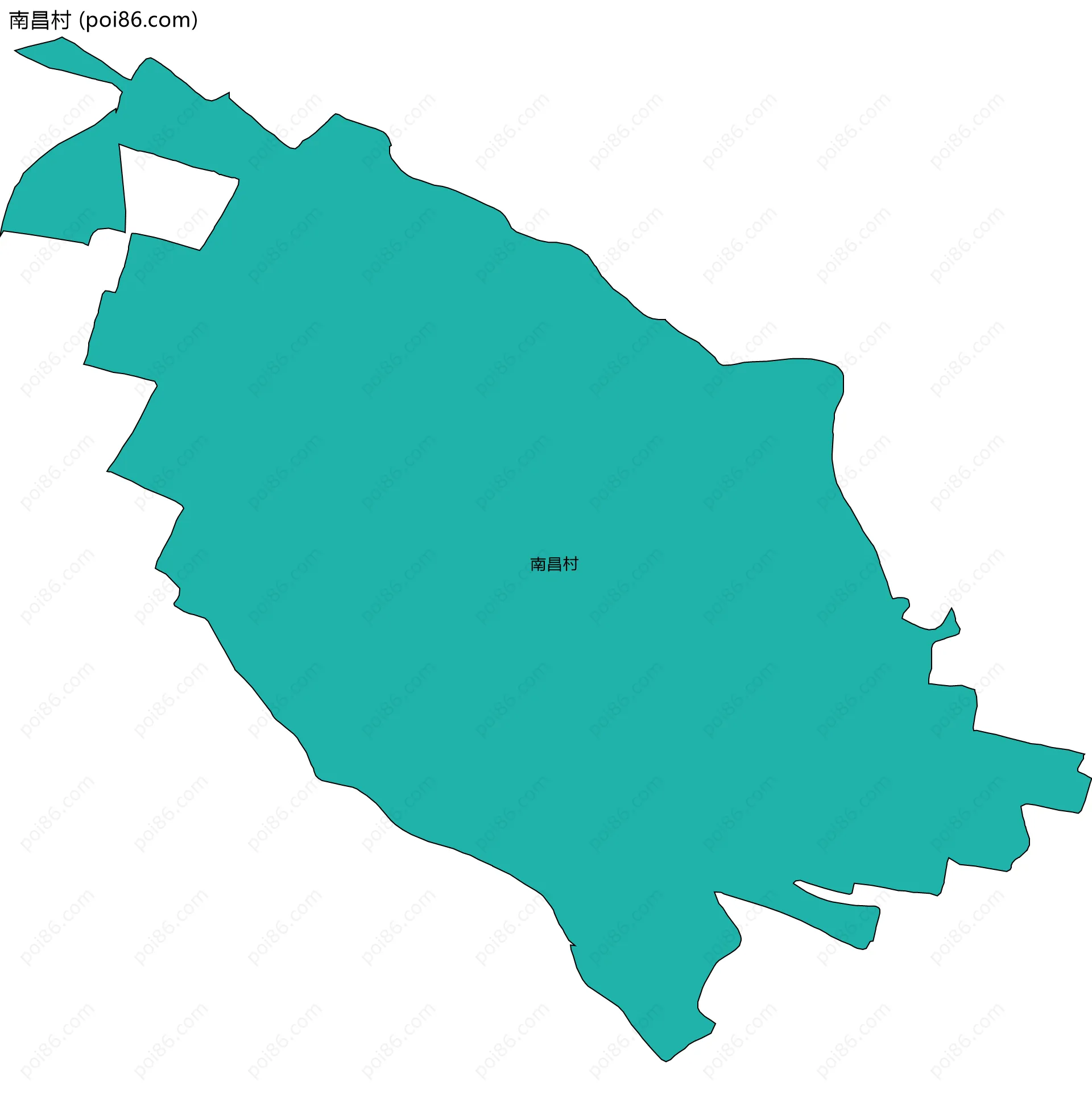 南昌村边界地图