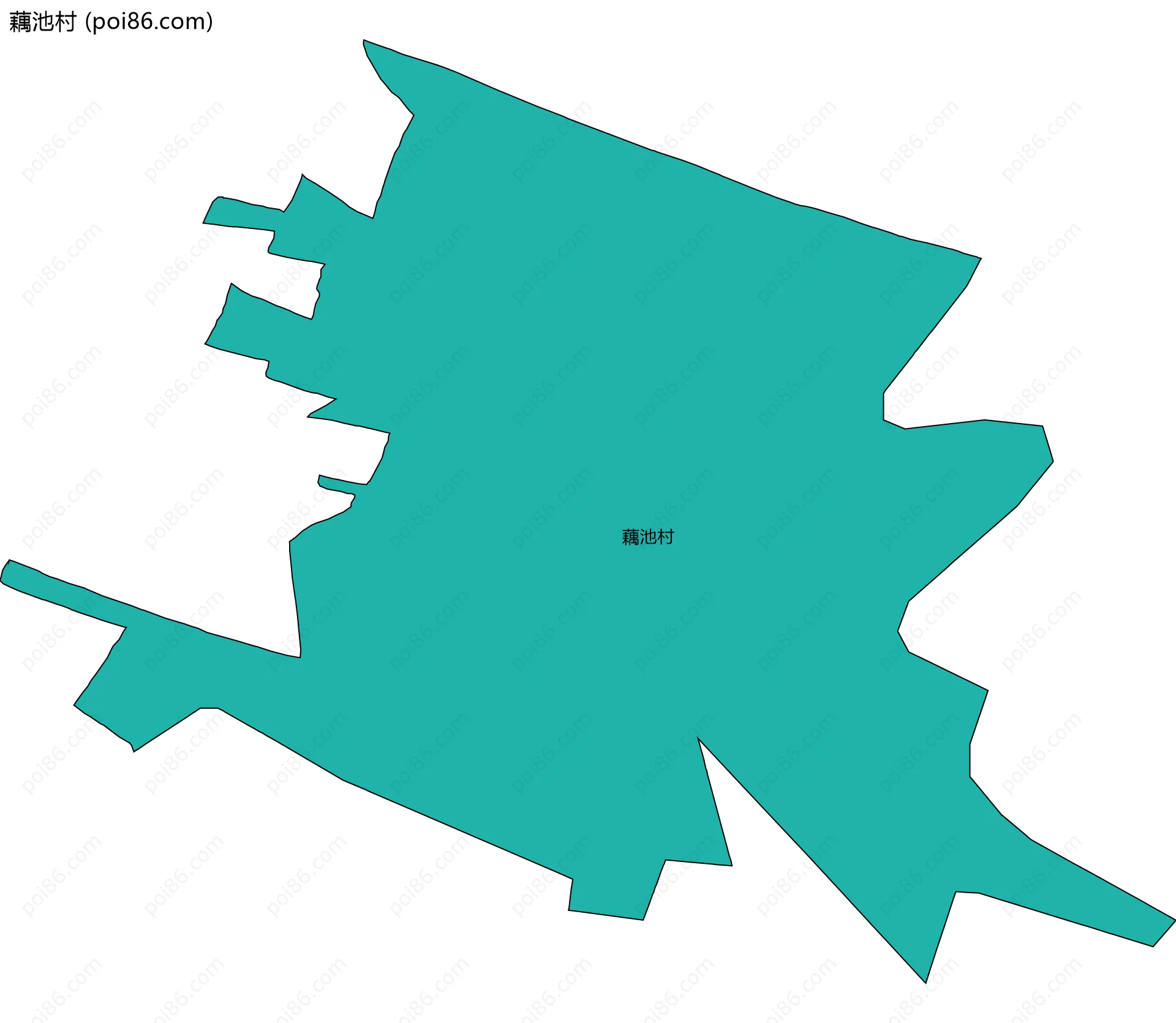 藕池村边界地图