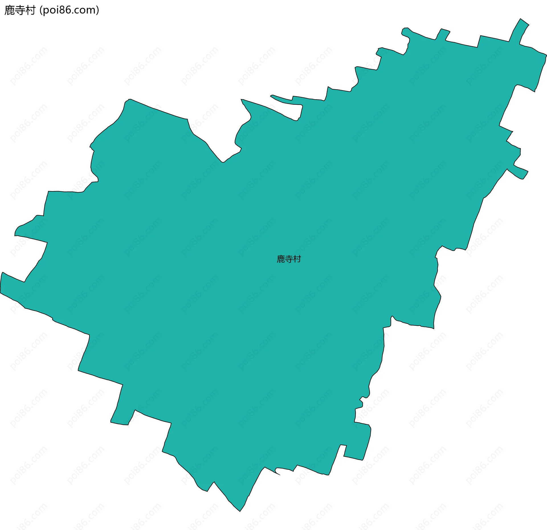 鹿寺村边界地图