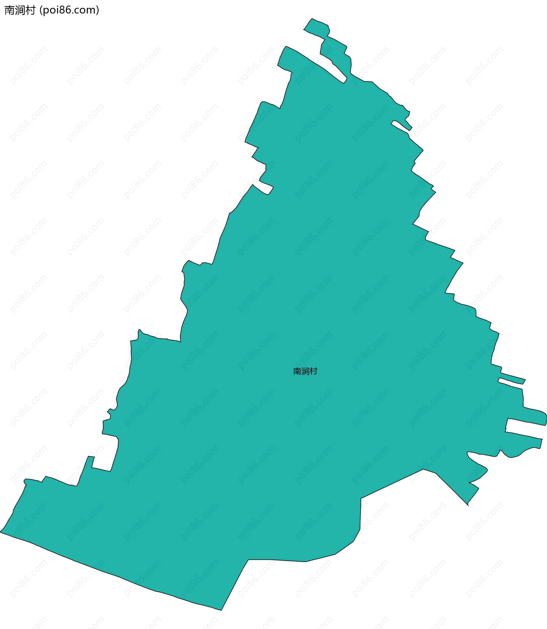 南涧村边界地图