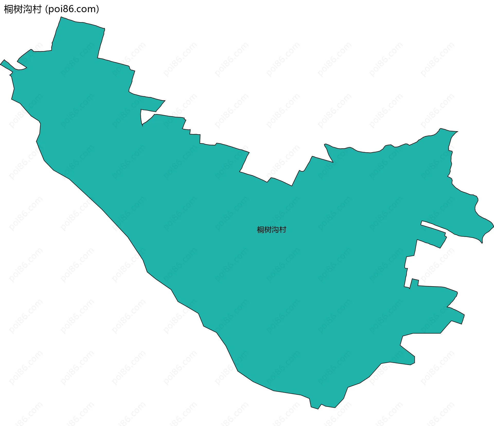 桐树沟村边界地图