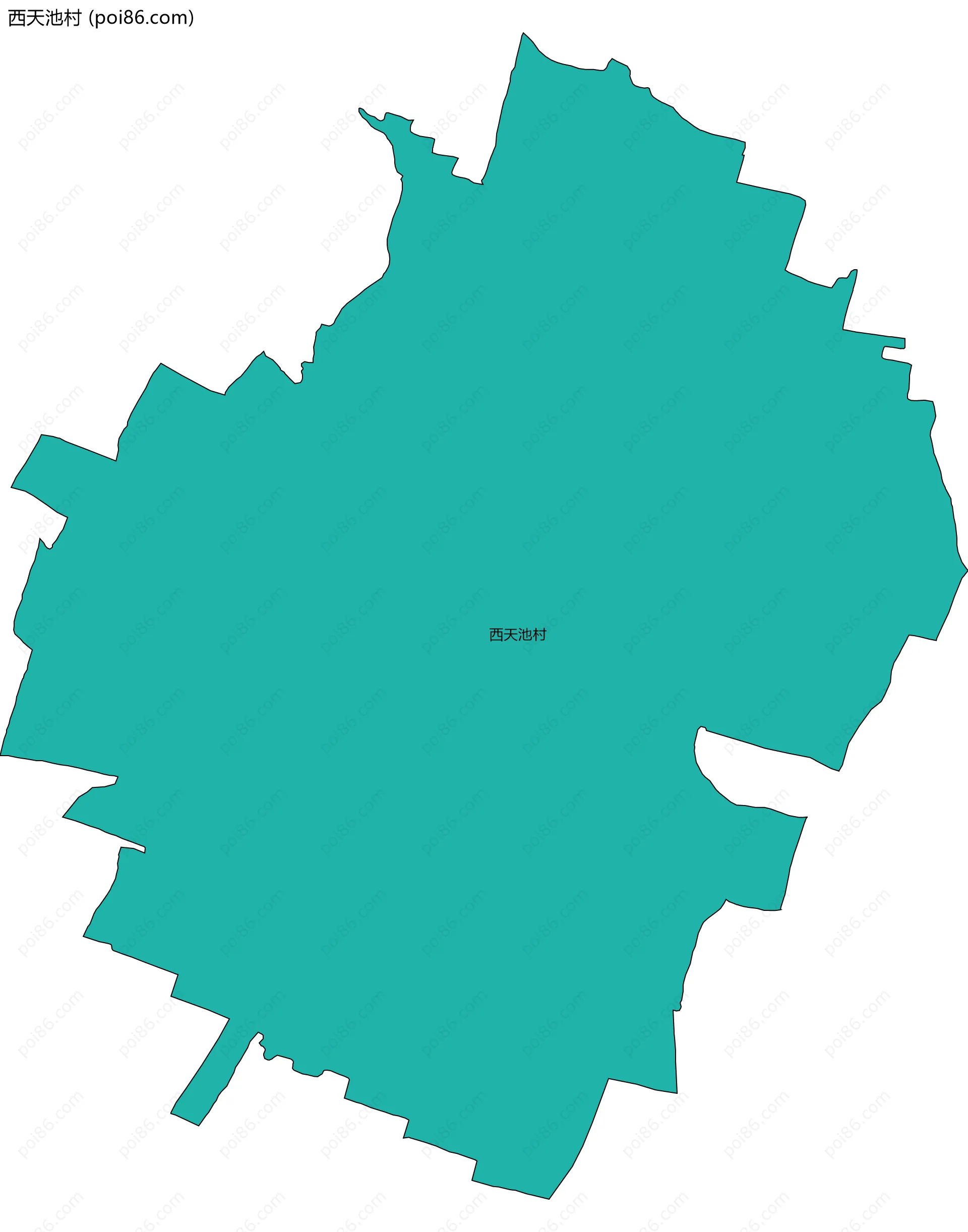 西天池村边界地图