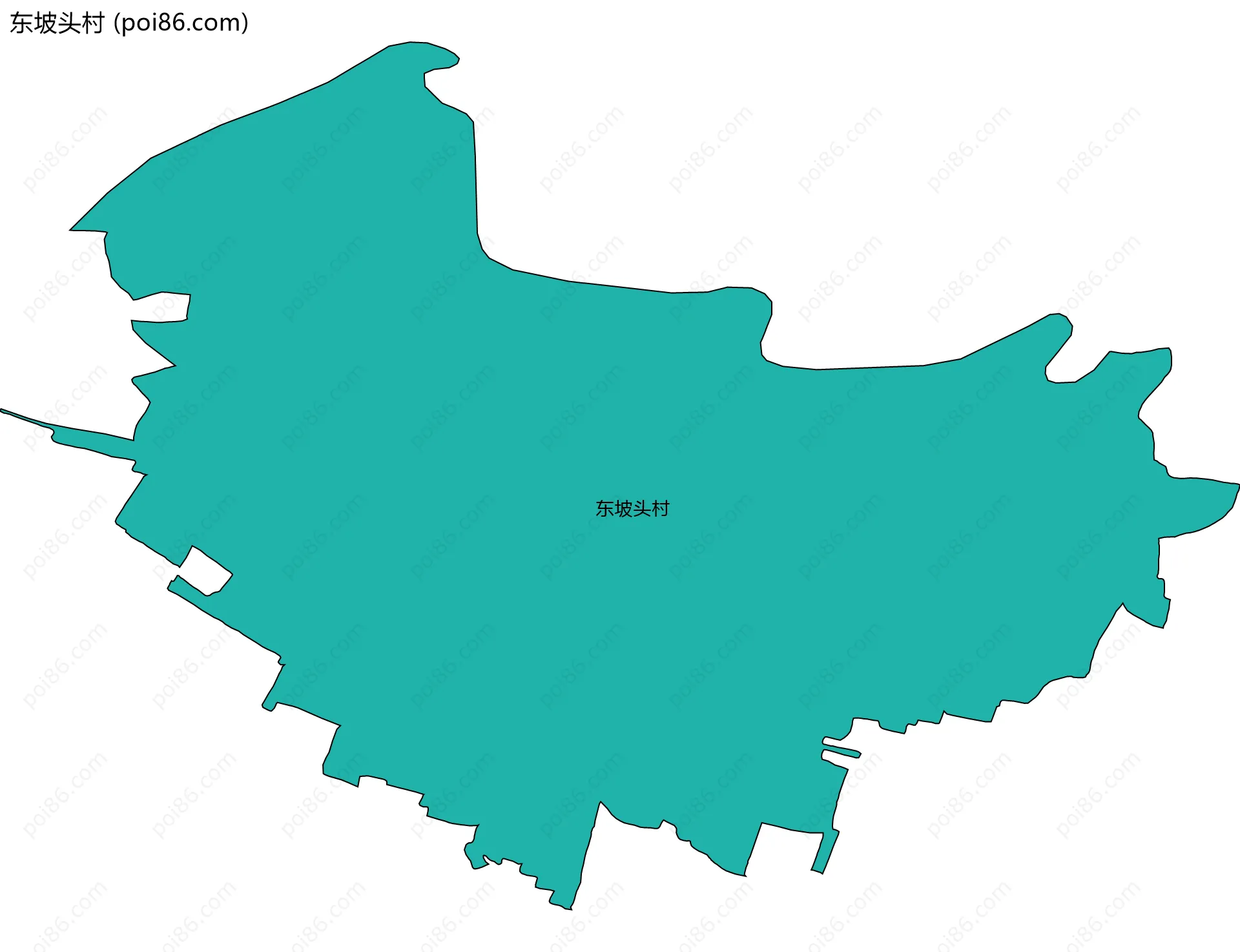 东坡头村边界地图