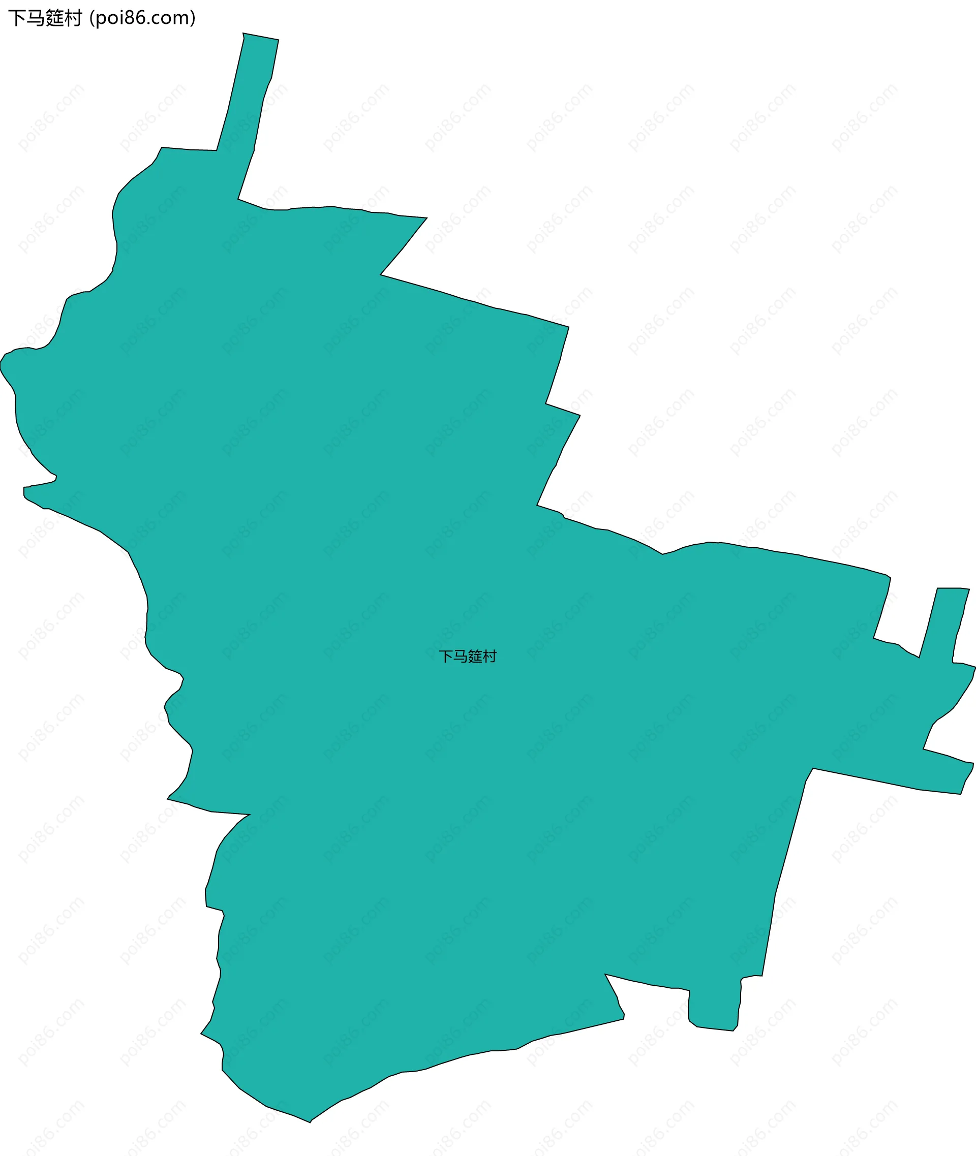 下马筵村边界地图