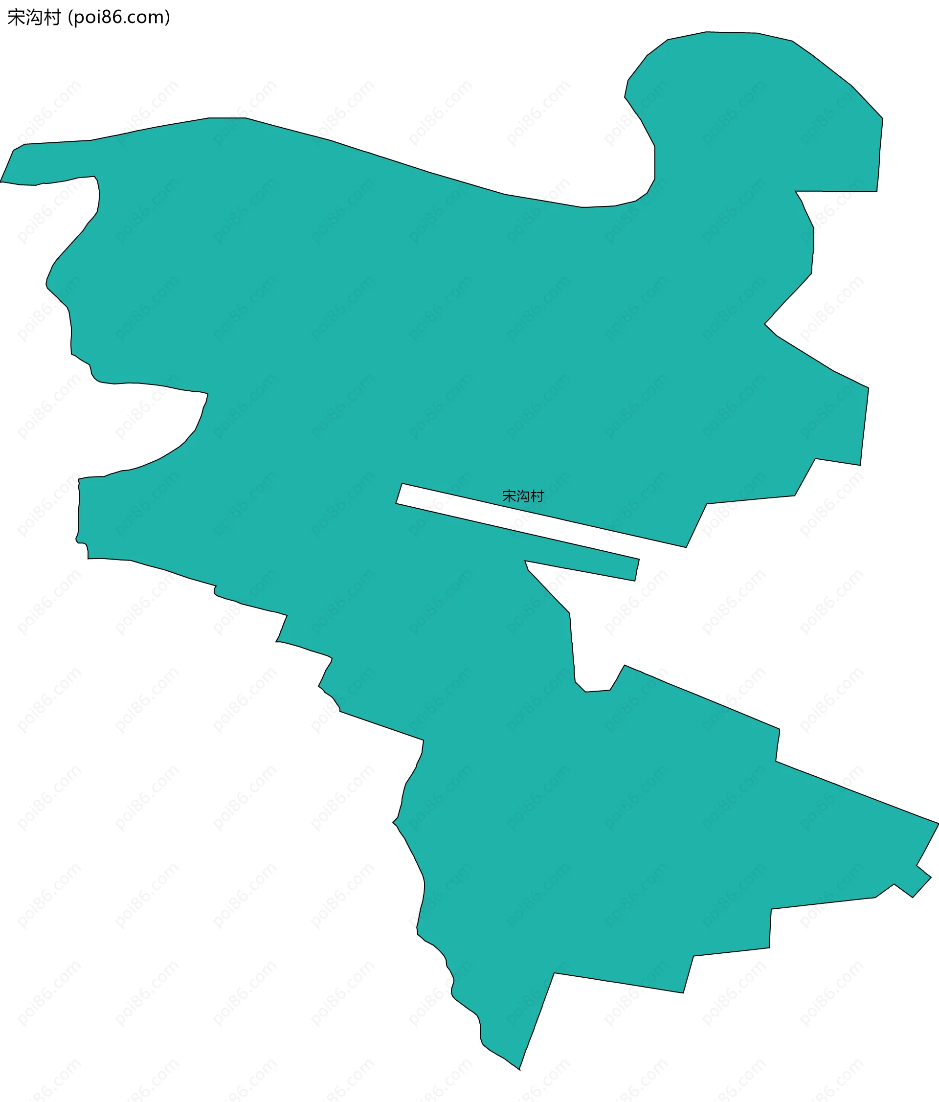 宋沟村边界地图