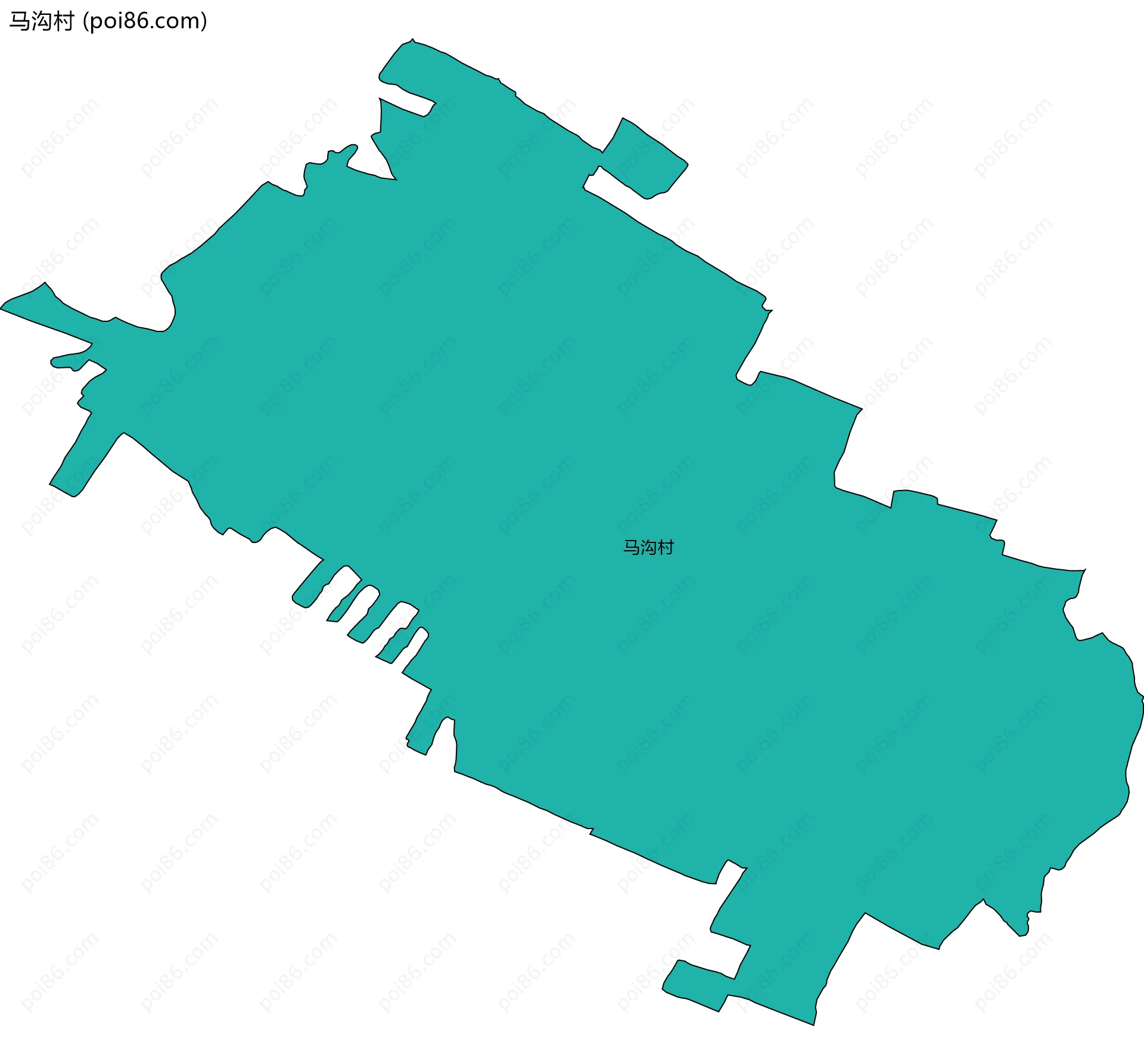 马沟村边界地图