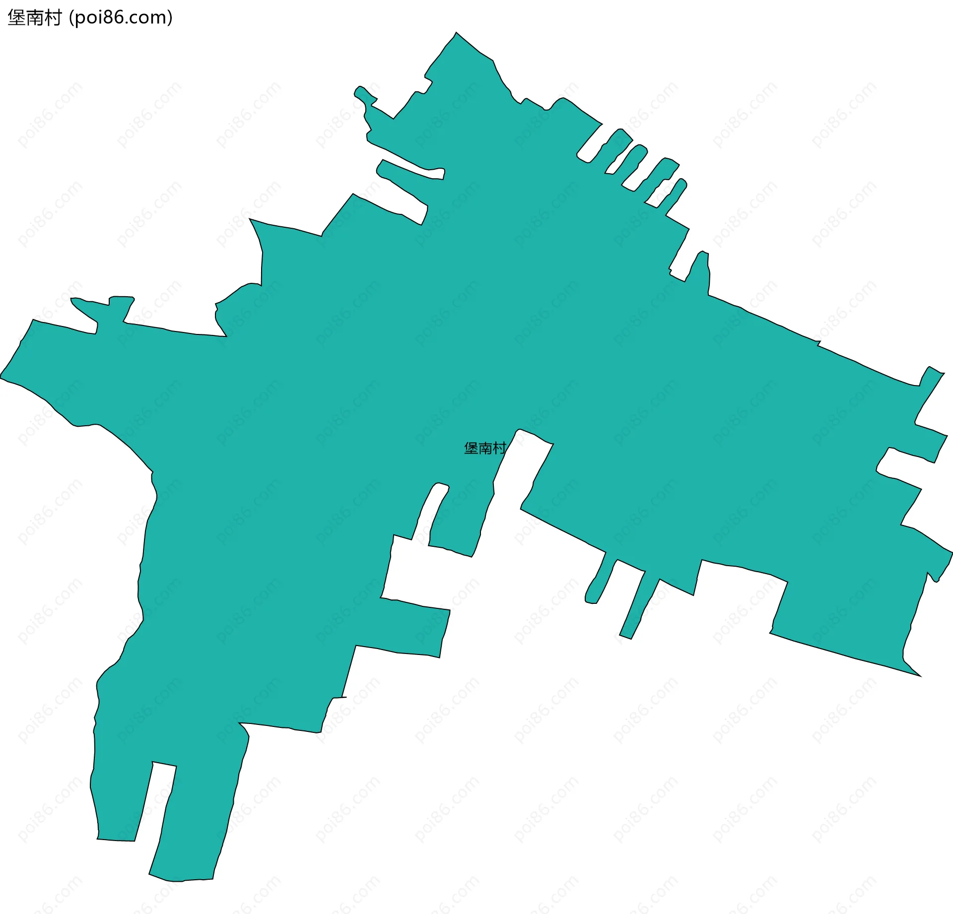 堡南村边界地图