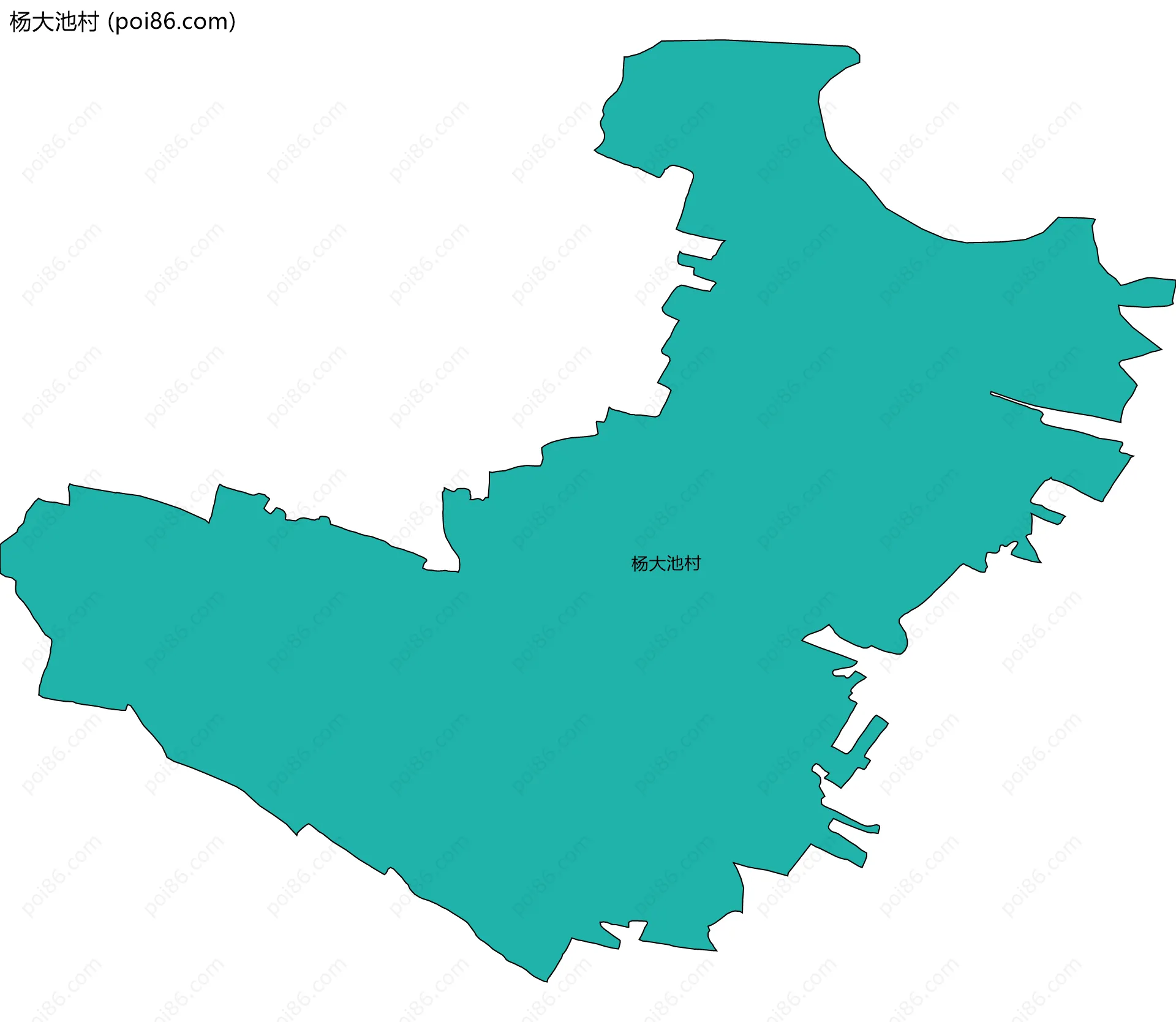 杨大池村边界地图