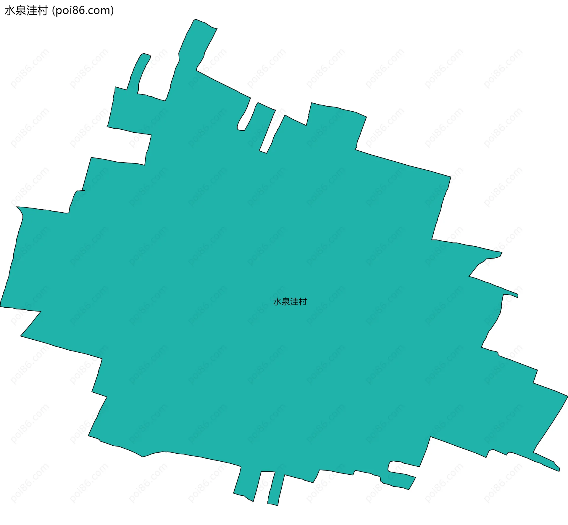 水泉洼村边界地图