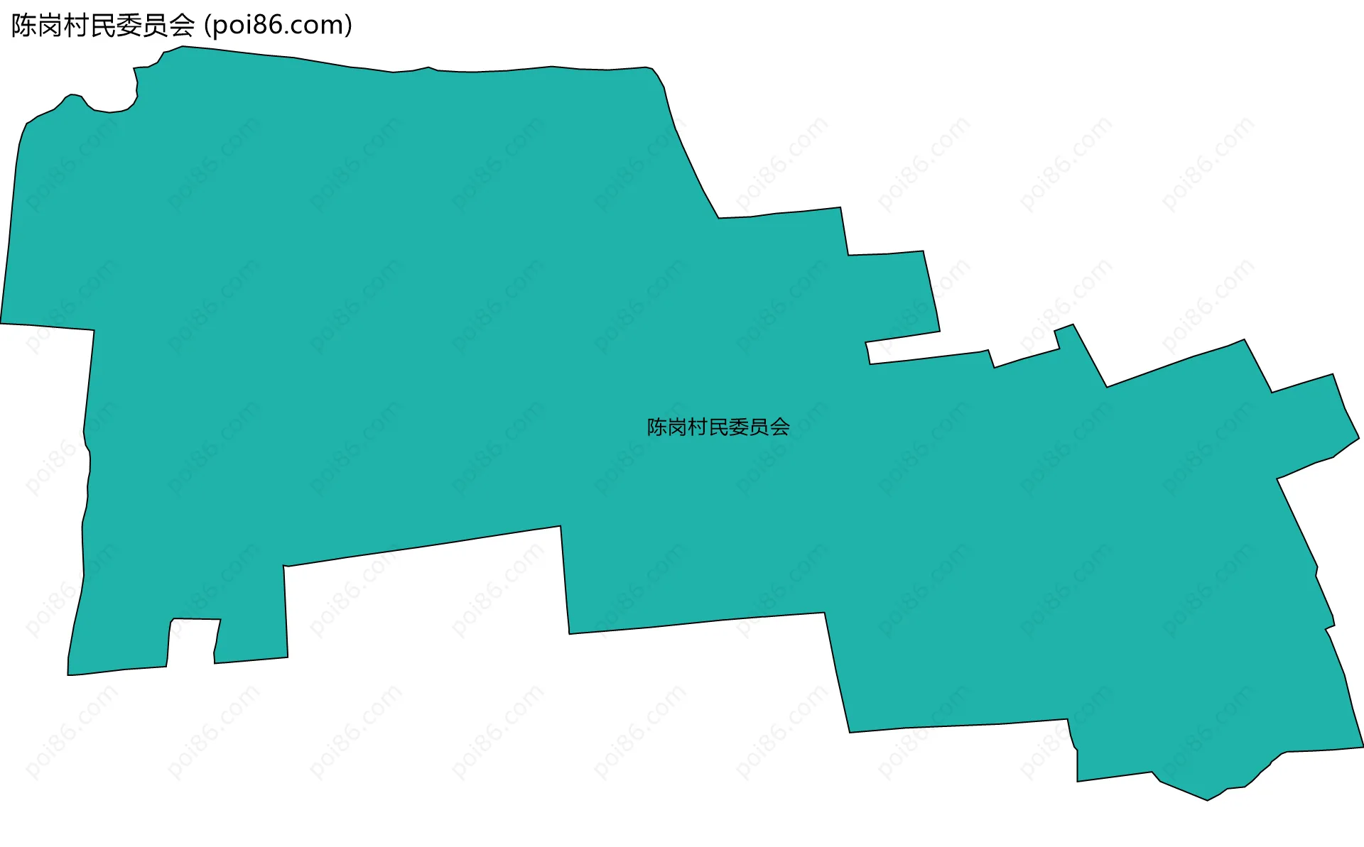 陈岗村民委员会边界地图