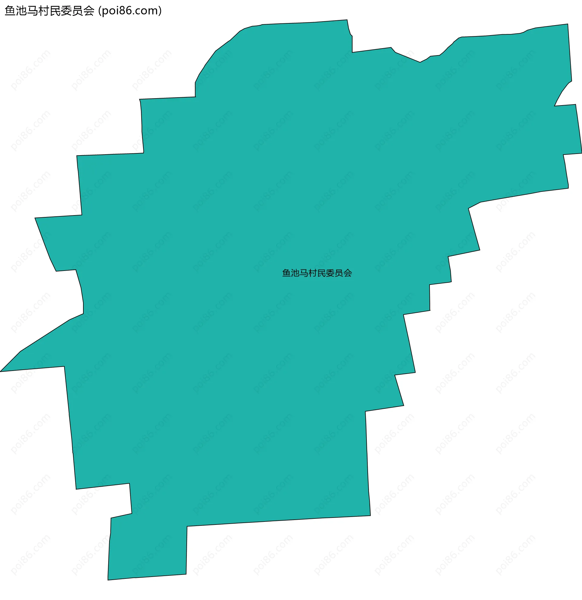 鱼池马村民委员会边界地图