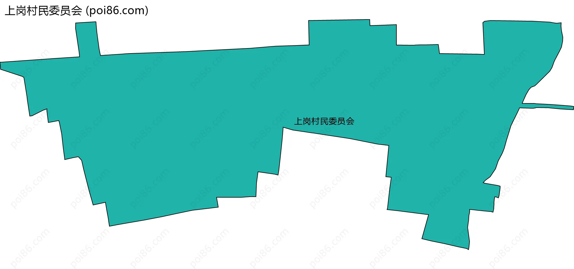 上岗村民委员会边界地图
