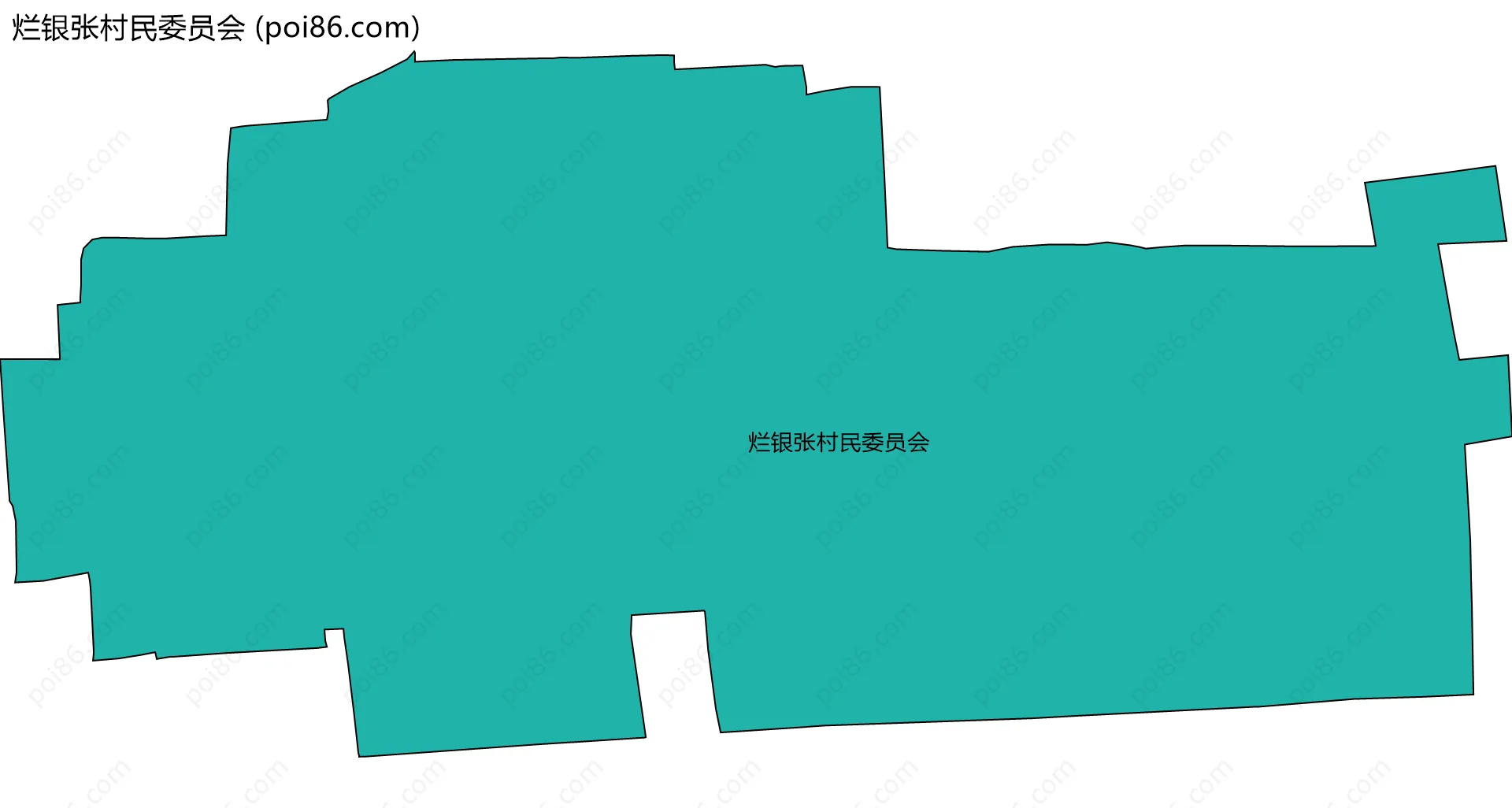 烂银张村民委员会边界地图
