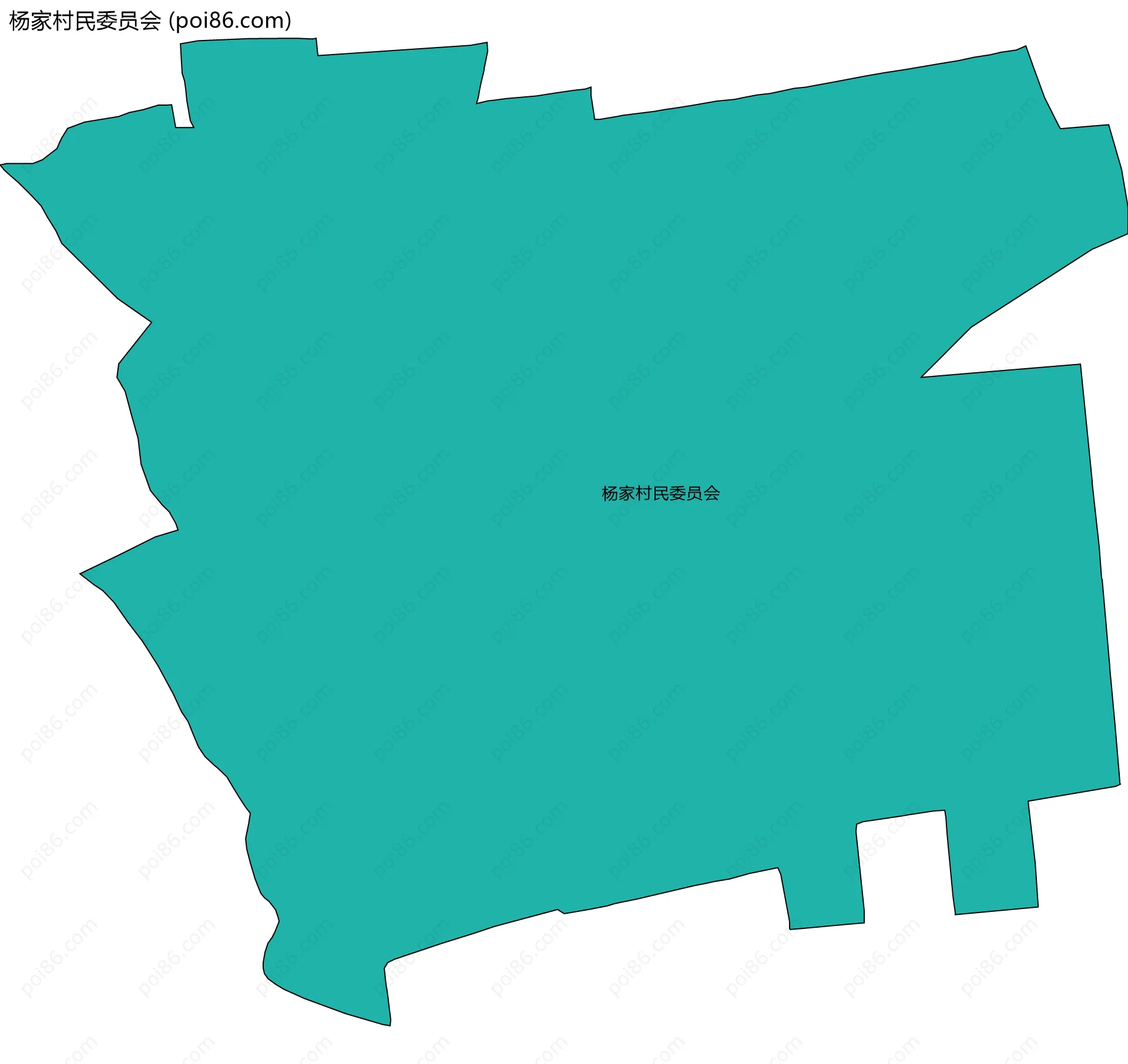 杨家村民委员会边界地图