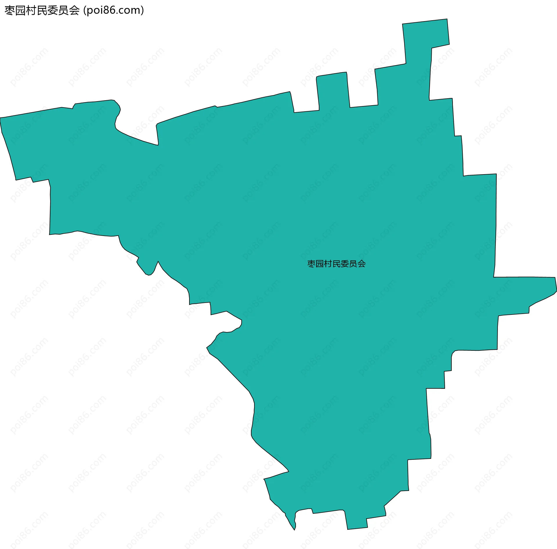 枣园村民委员会边界地图