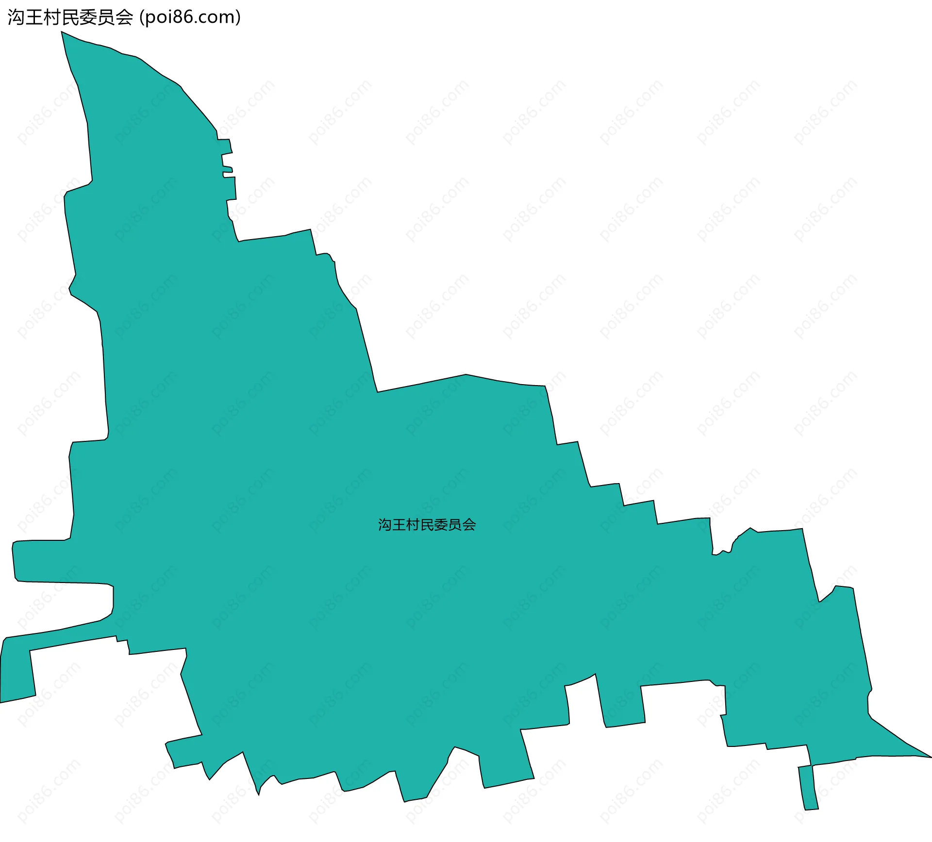 沟王村民委员会边界地图