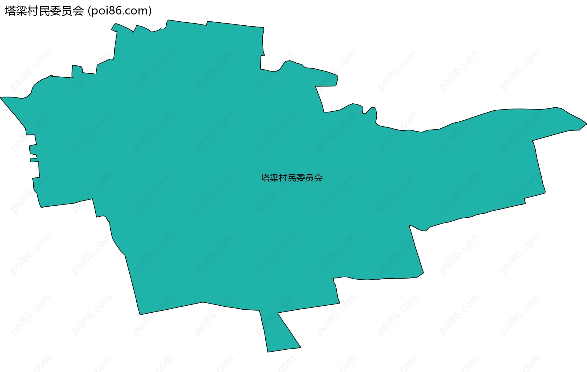 塔梁村民委员会边界地图