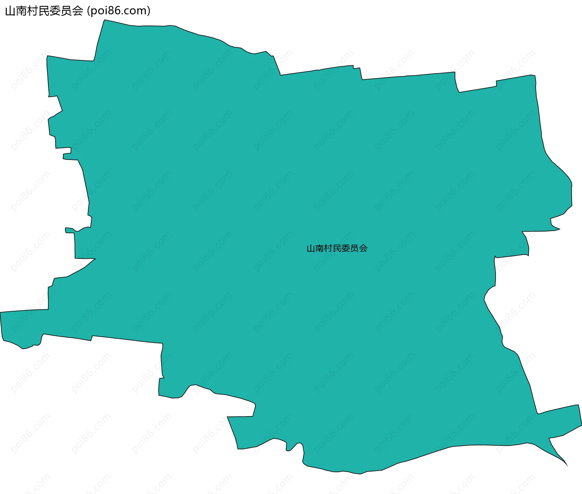 山南村民委员会边界地图