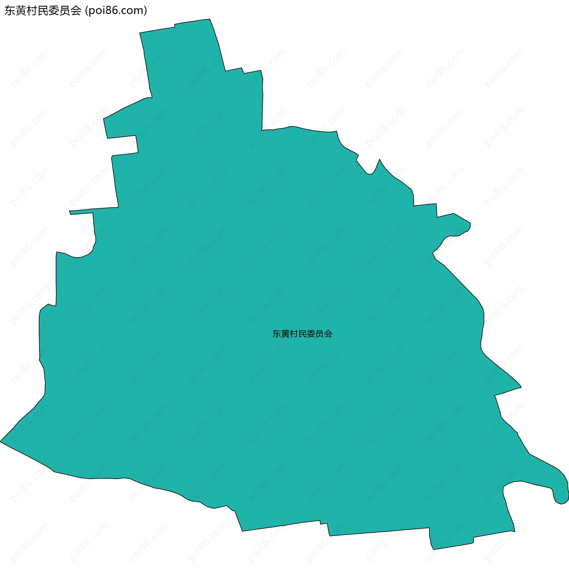 东黄村民委员会边界地图