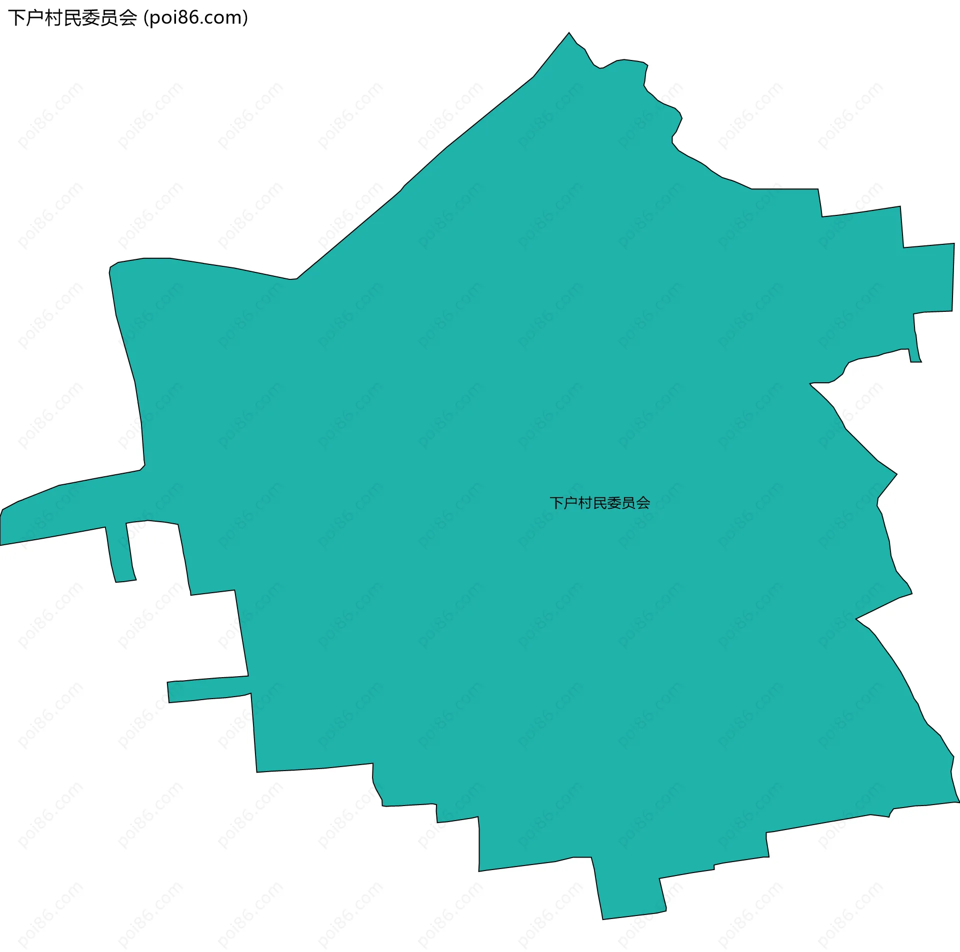 下户村民委员会边界地图