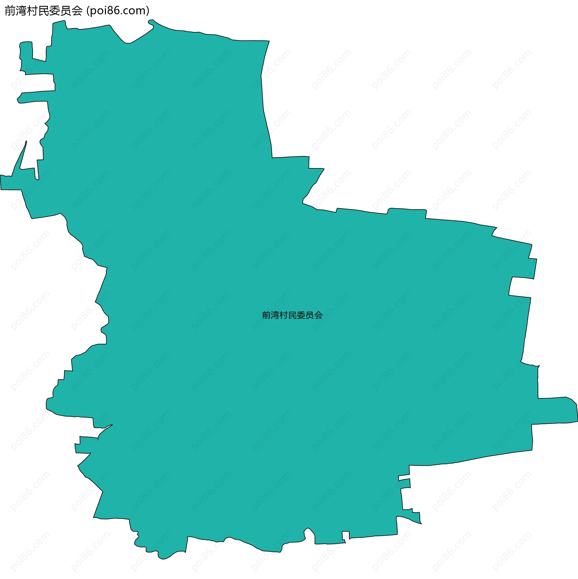 前湾村民委员会边界地图