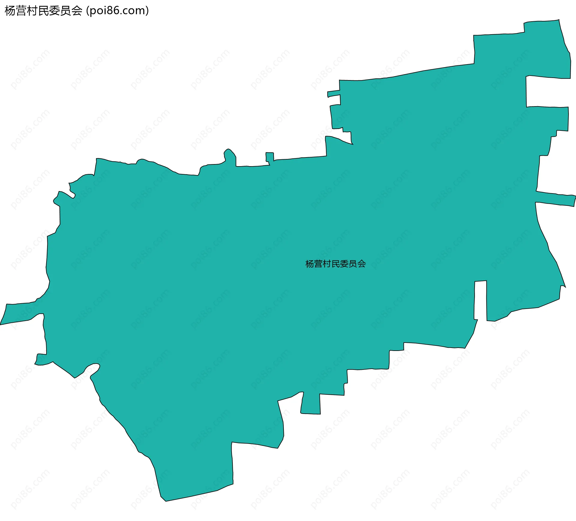 杨营村民委员会边界地图