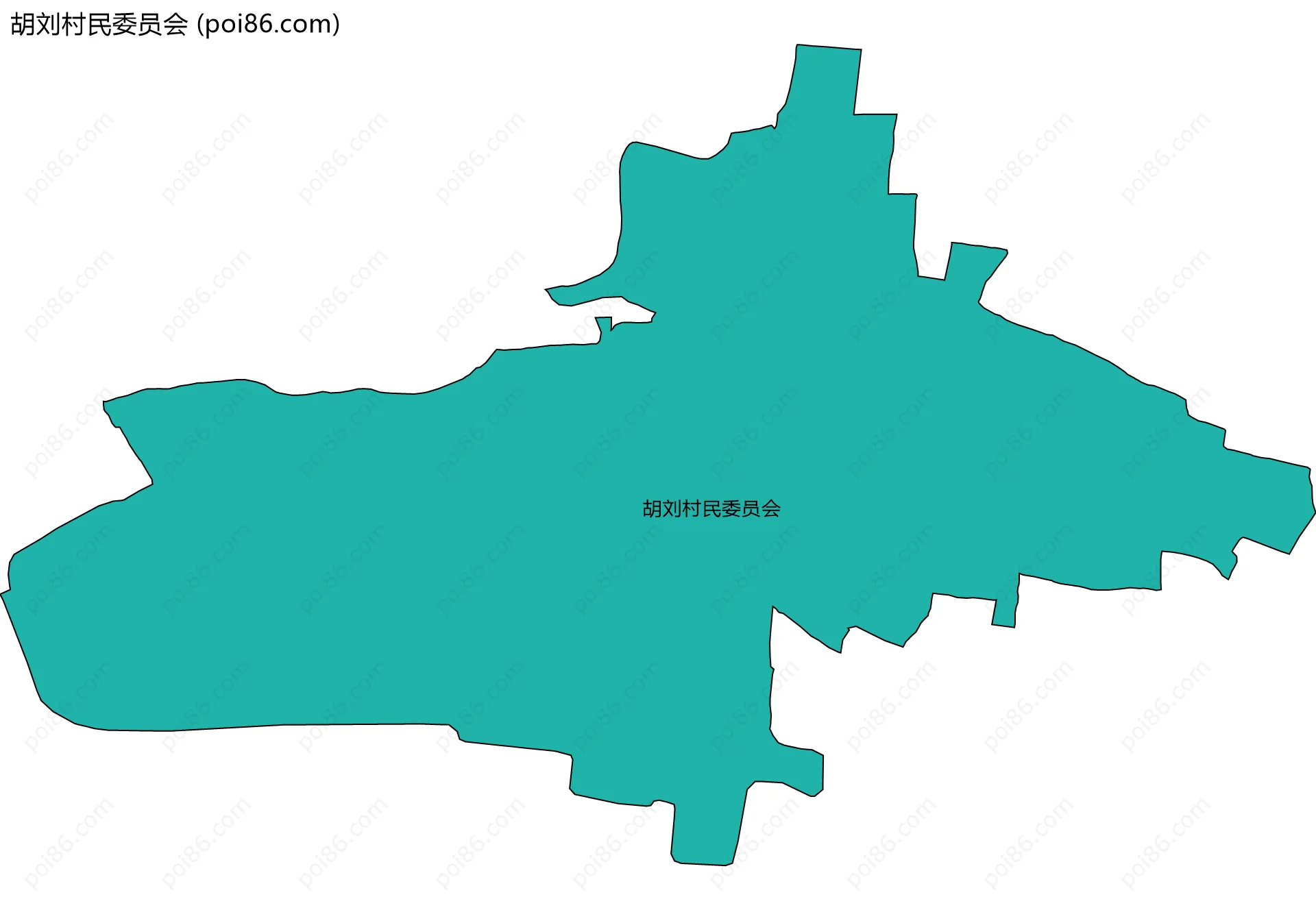 胡刘村民委员会边界地图