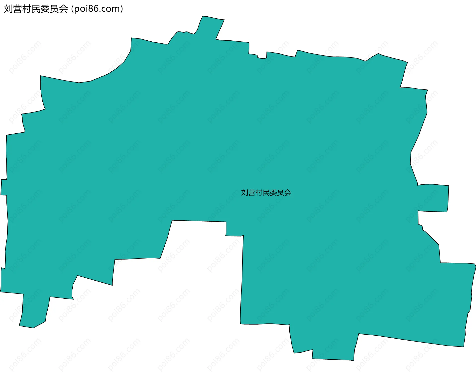 刘营村民委员会边界地图