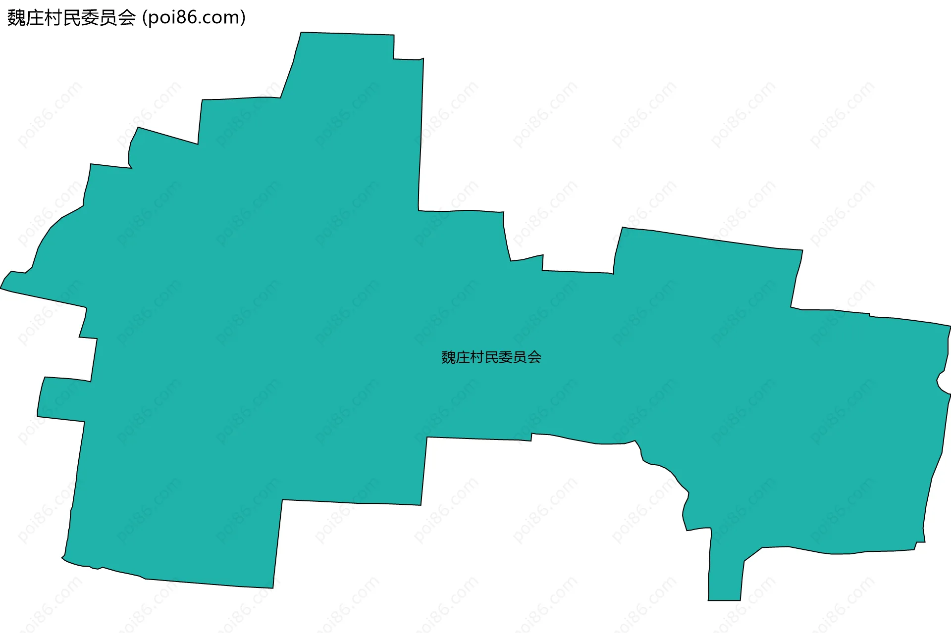 魏庄村民委员会边界地图