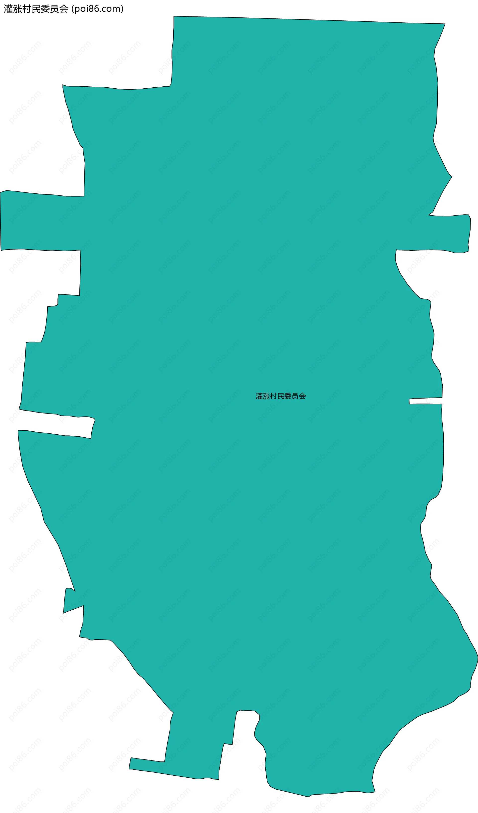 灌涨村民委员会边界地图