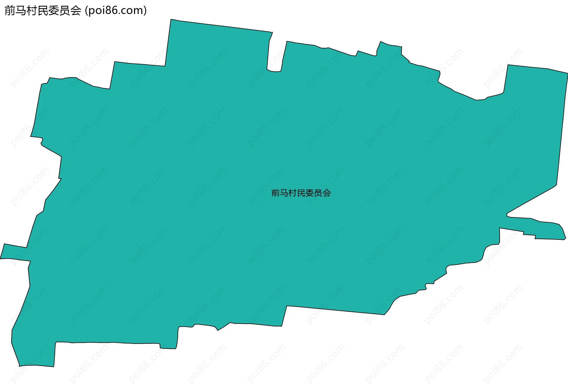 前马村民委员会边界地图