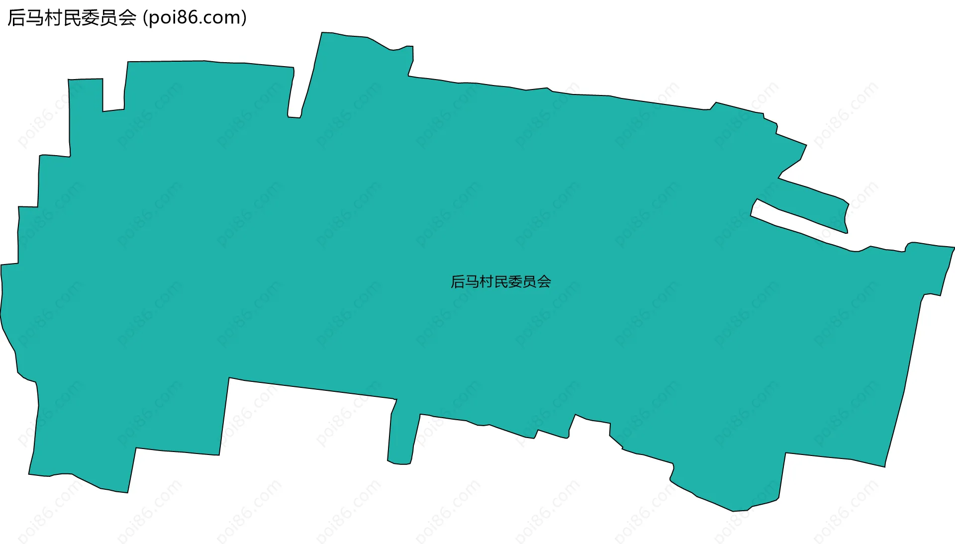 后马村民委员会边界地图