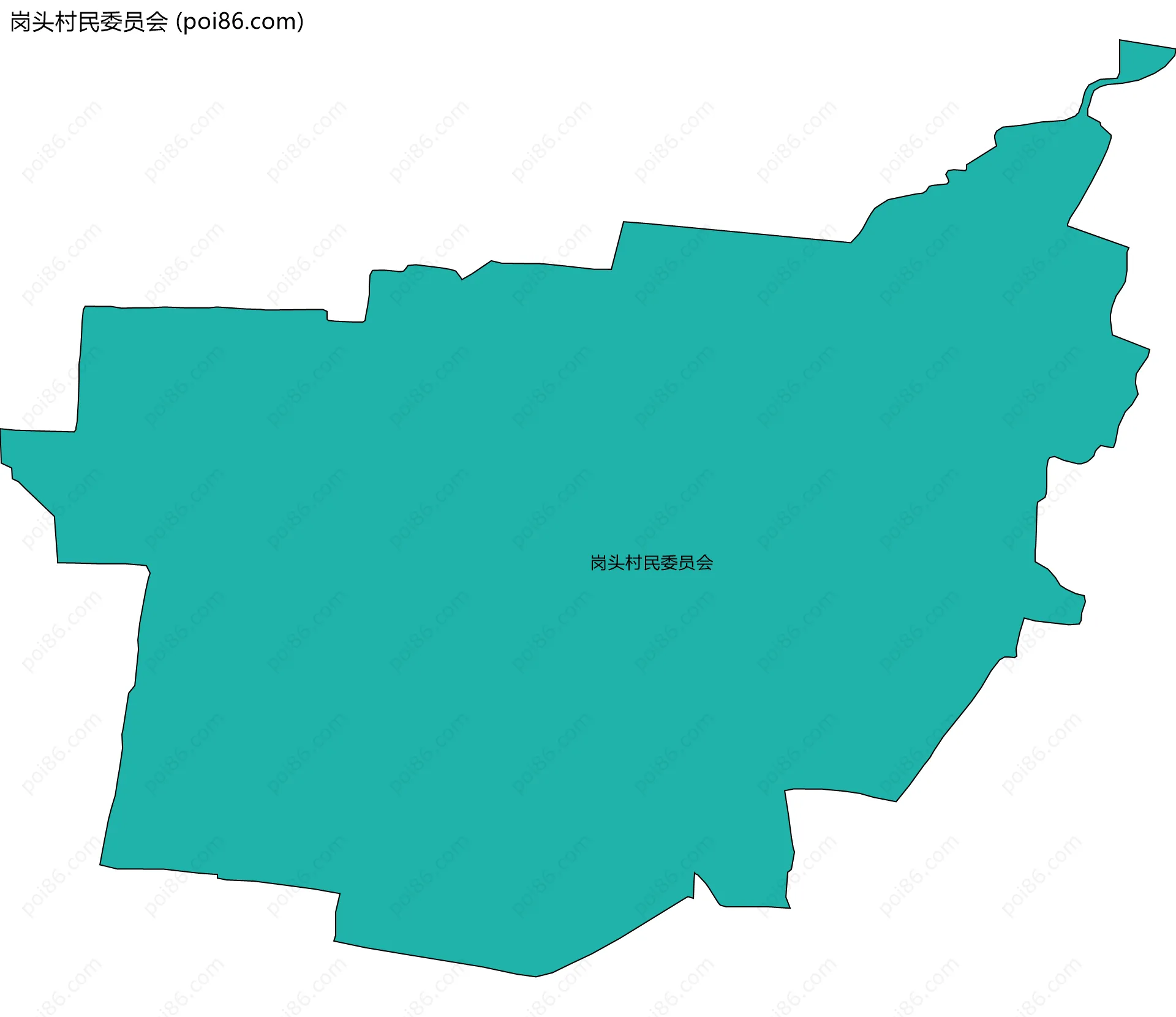 岗头村民委员会边界地图