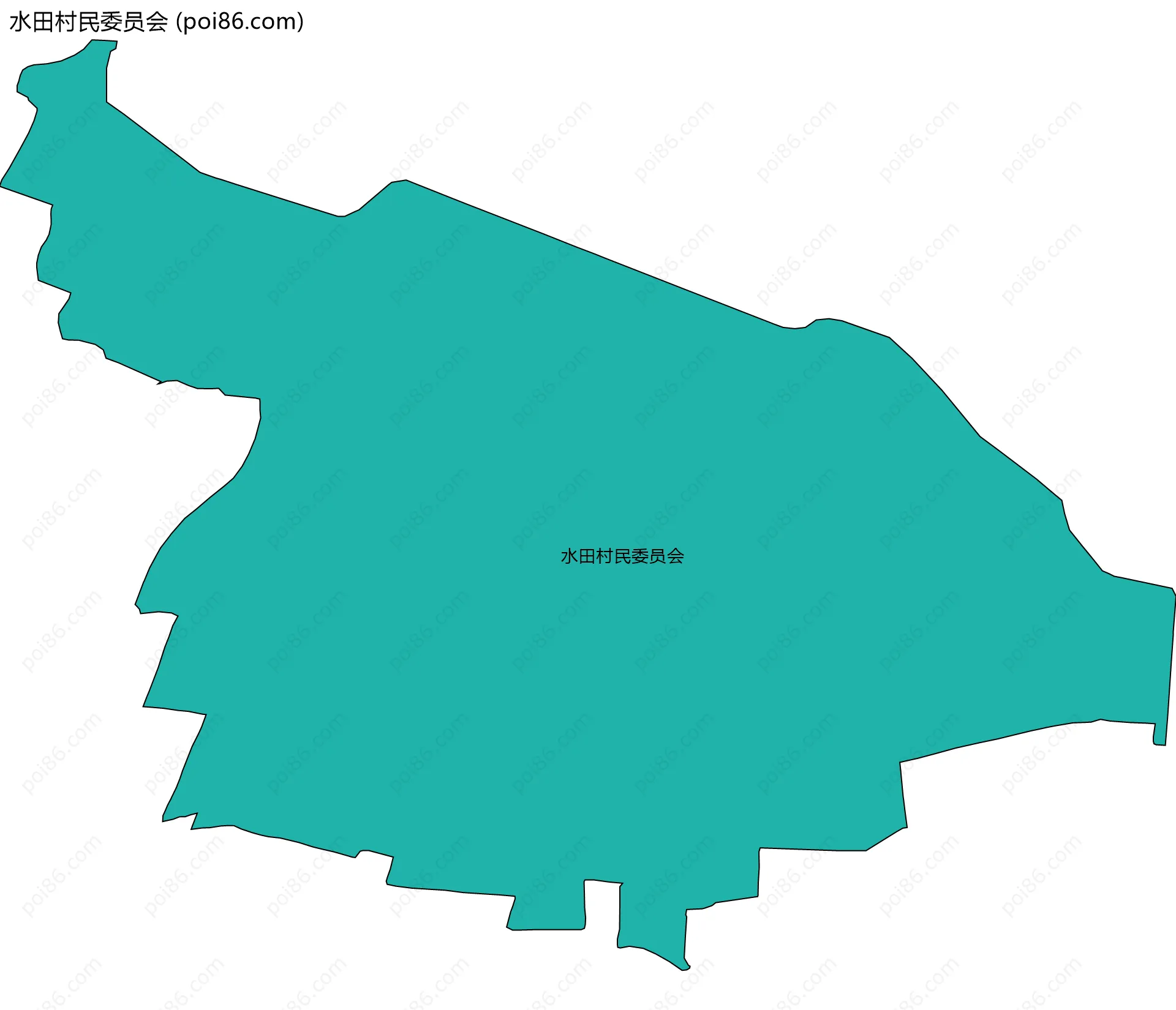 水田村民委员会边界地图