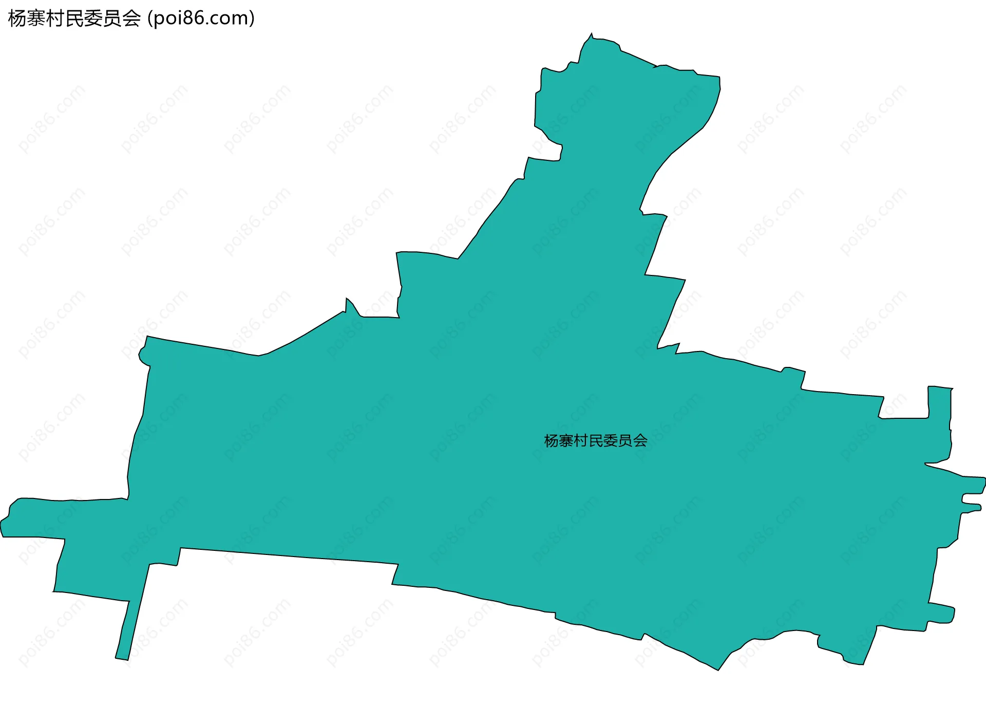 杨寨村民委员会边界地图