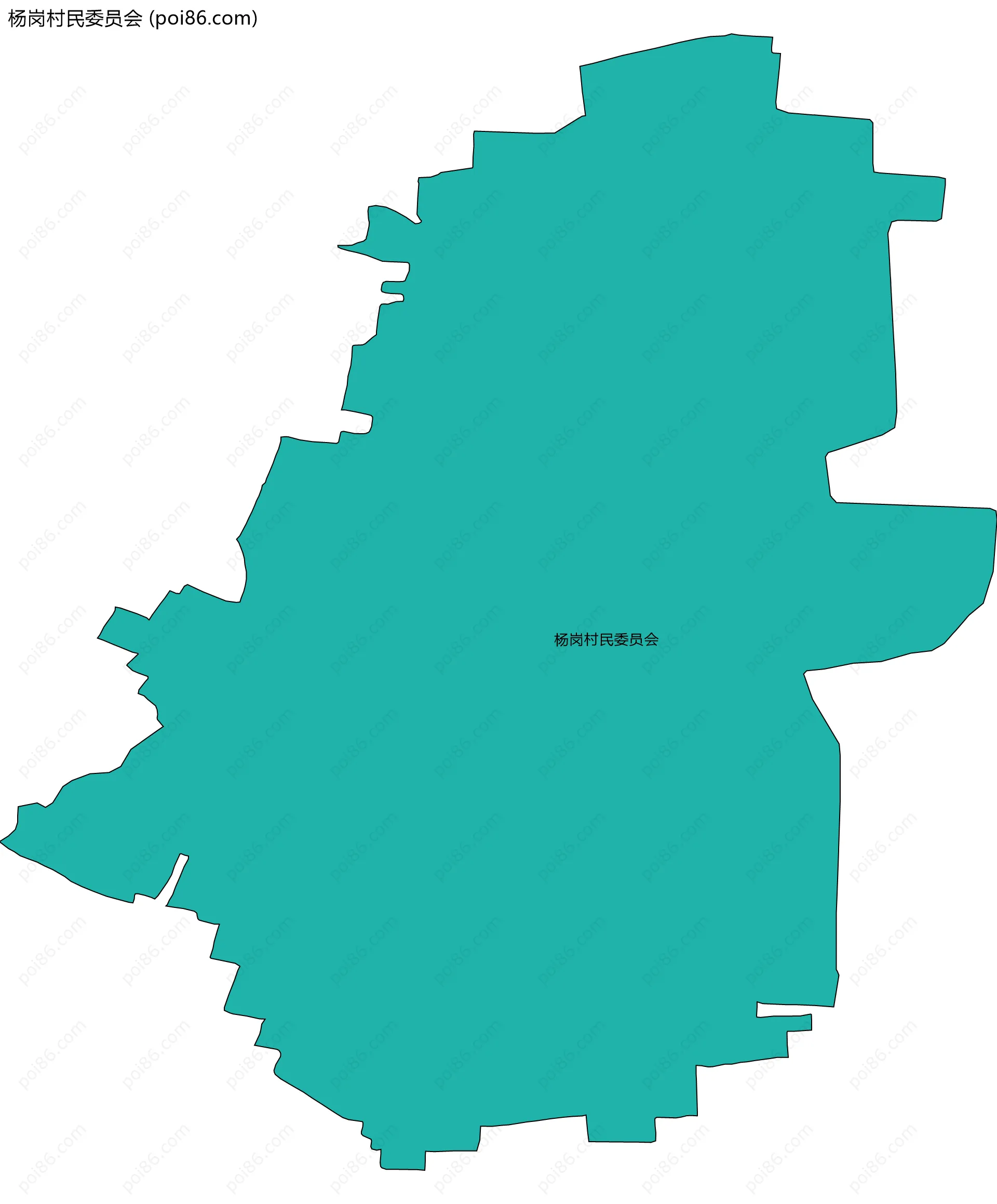 杨岗村民委员会边界地图
