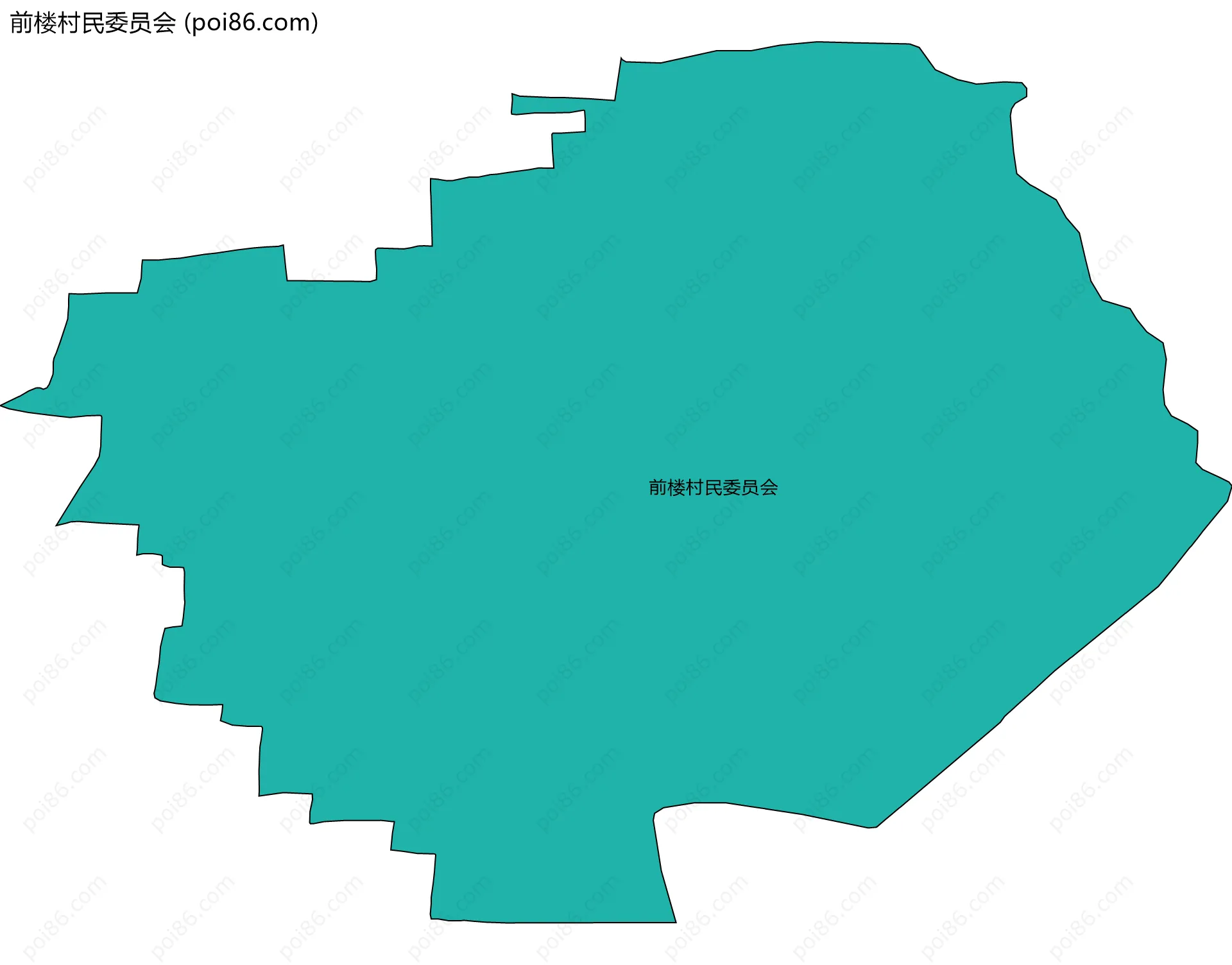 前楼村民委员会边界地图