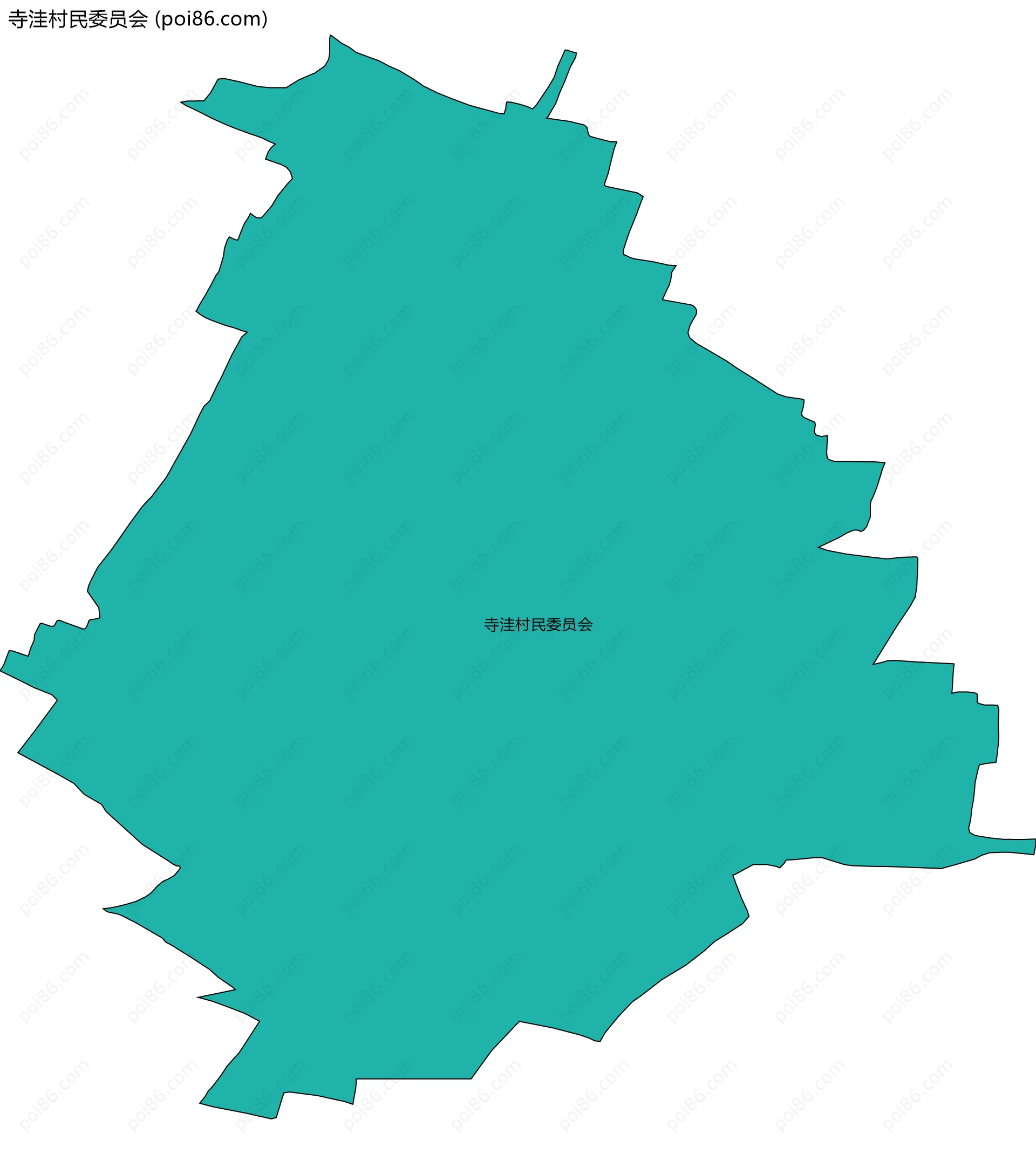 寺洼村民委员会边界地图