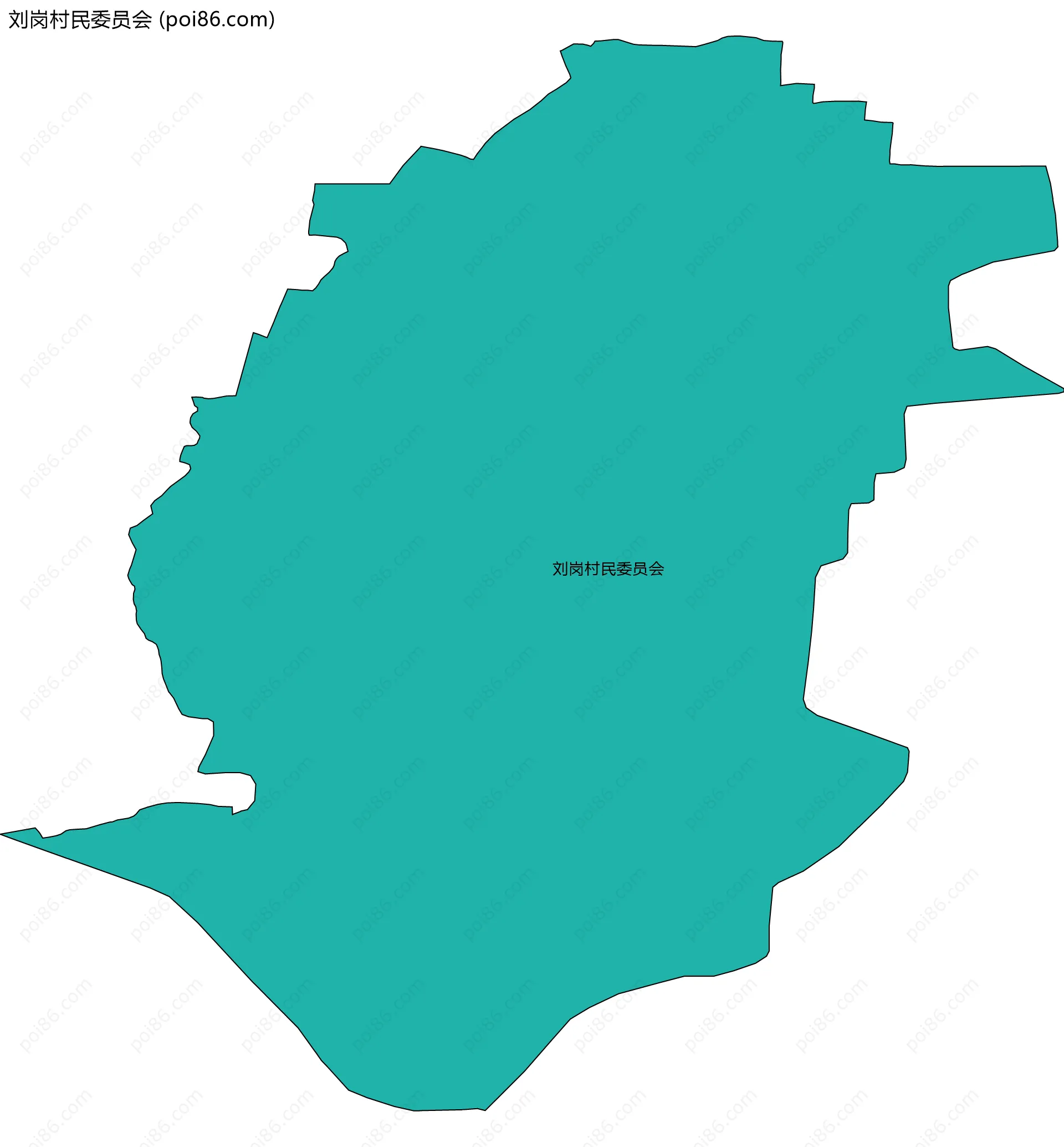 刘岗村民委员会边界地图