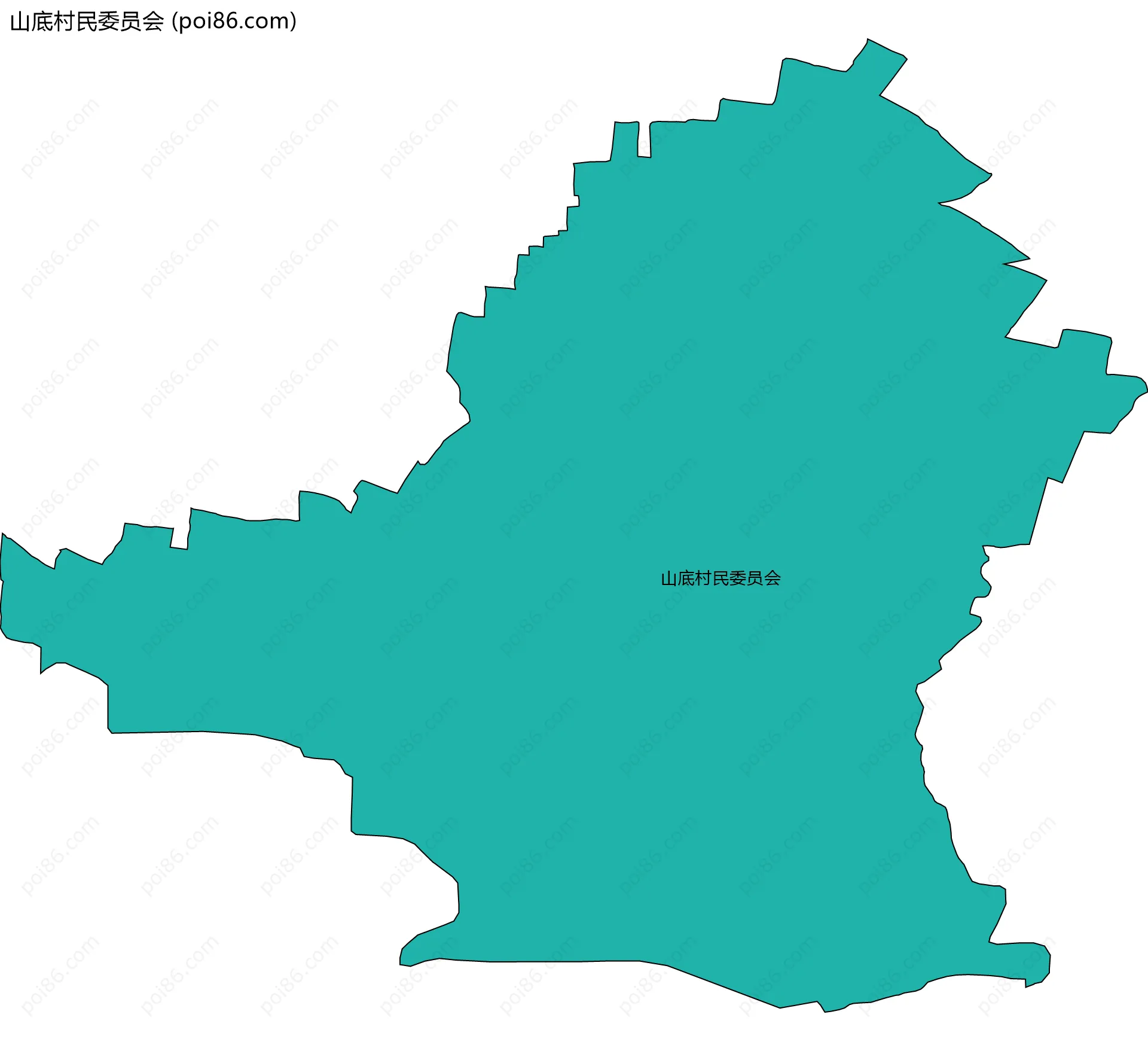 山底村民委员会边界地图