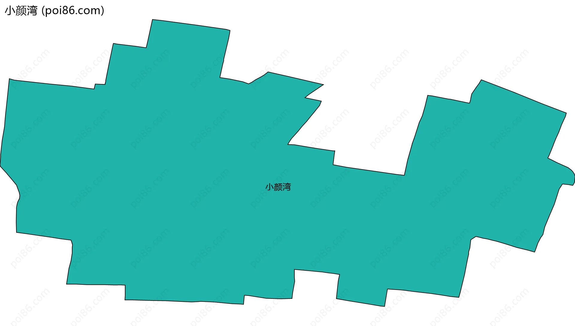 小颜湾边界地图