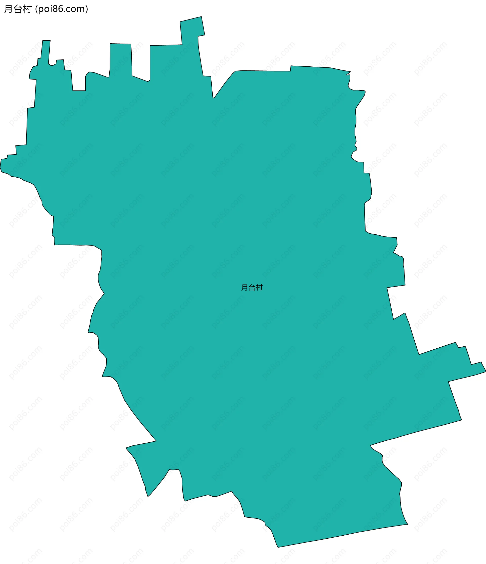 月台村边界地图