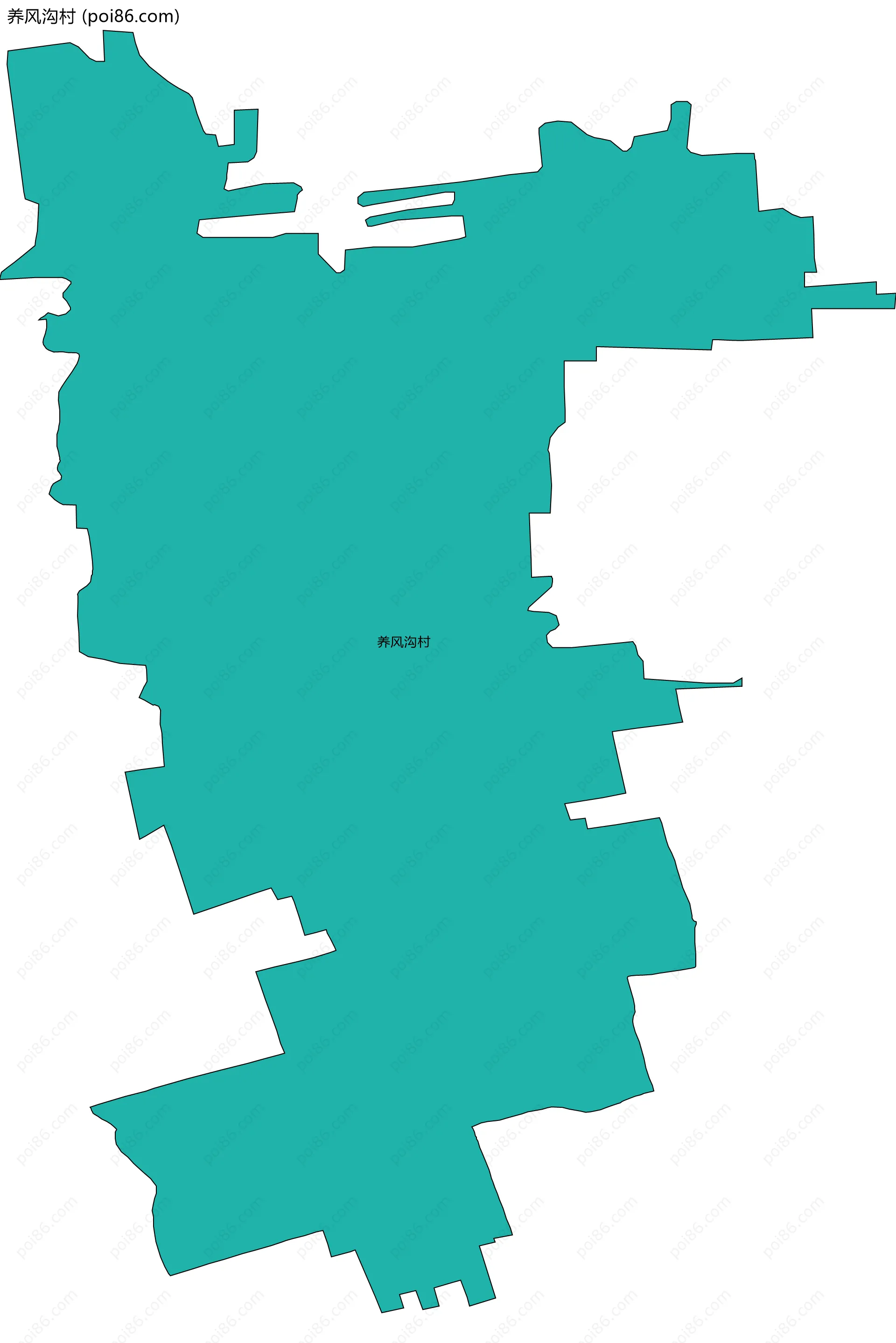 养风沟村边界地图