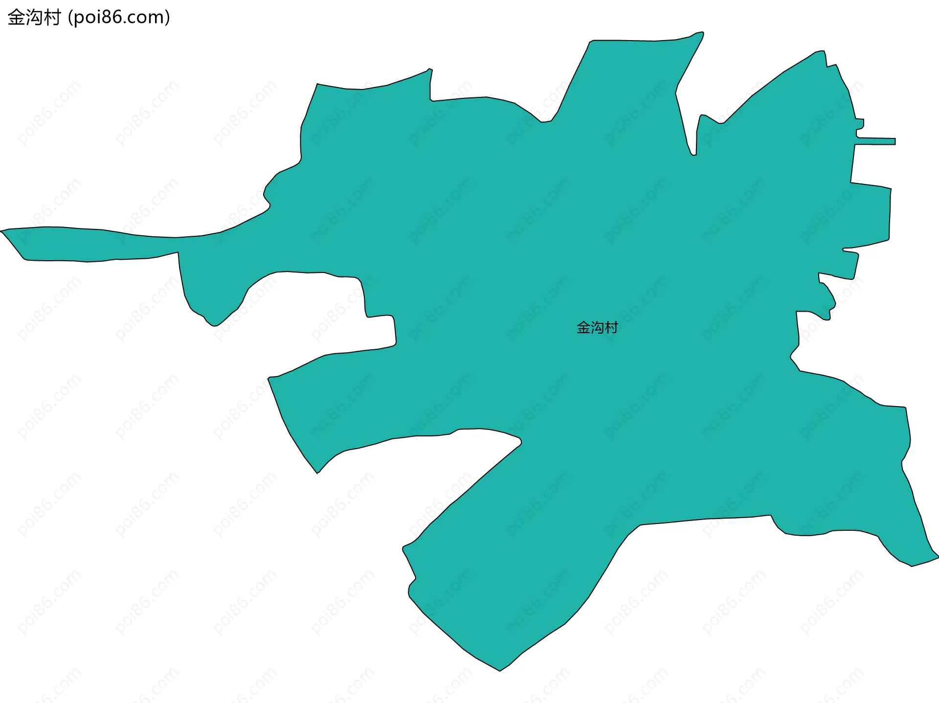 金沟村边界地图