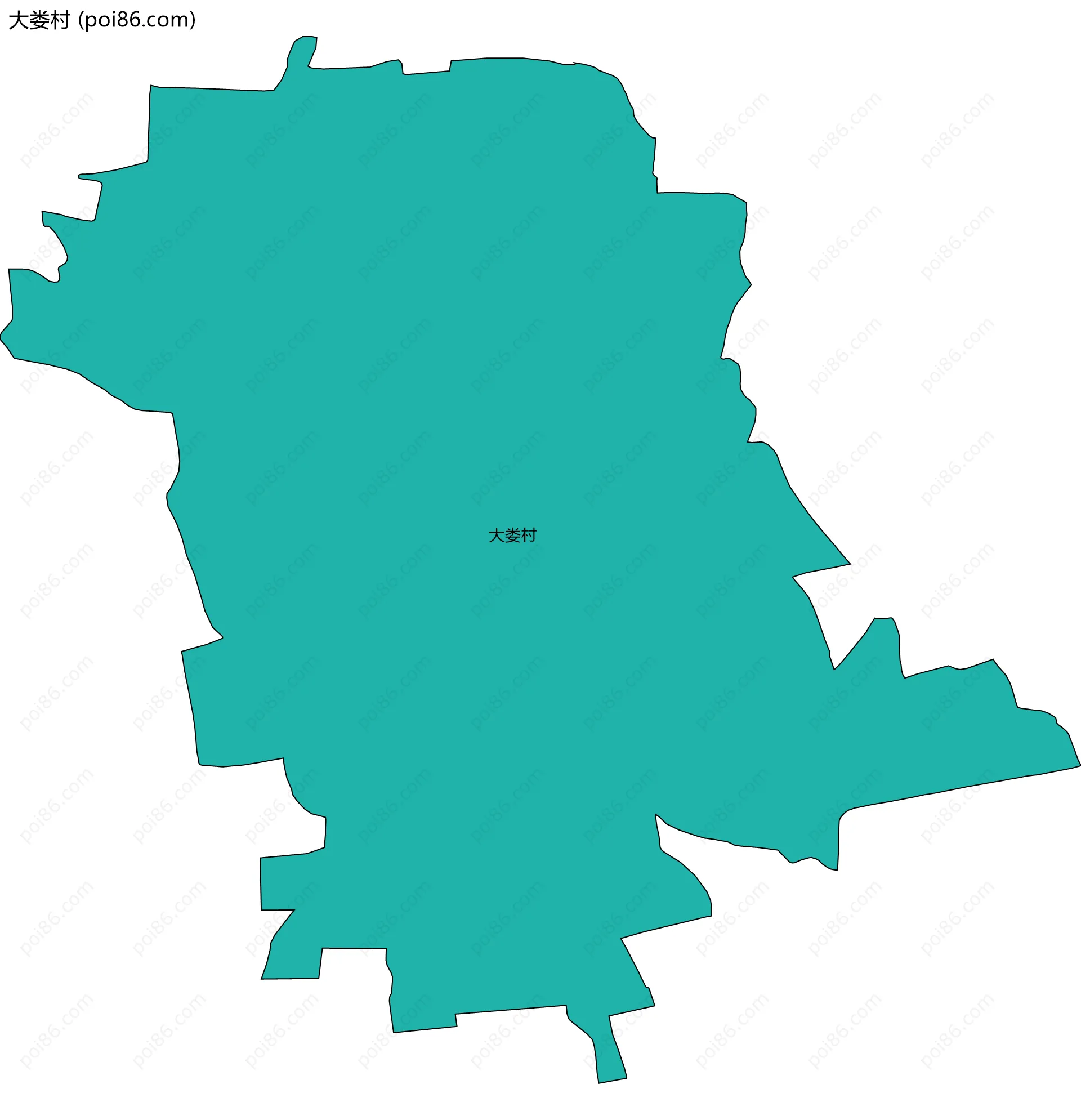 大娄村边界地图