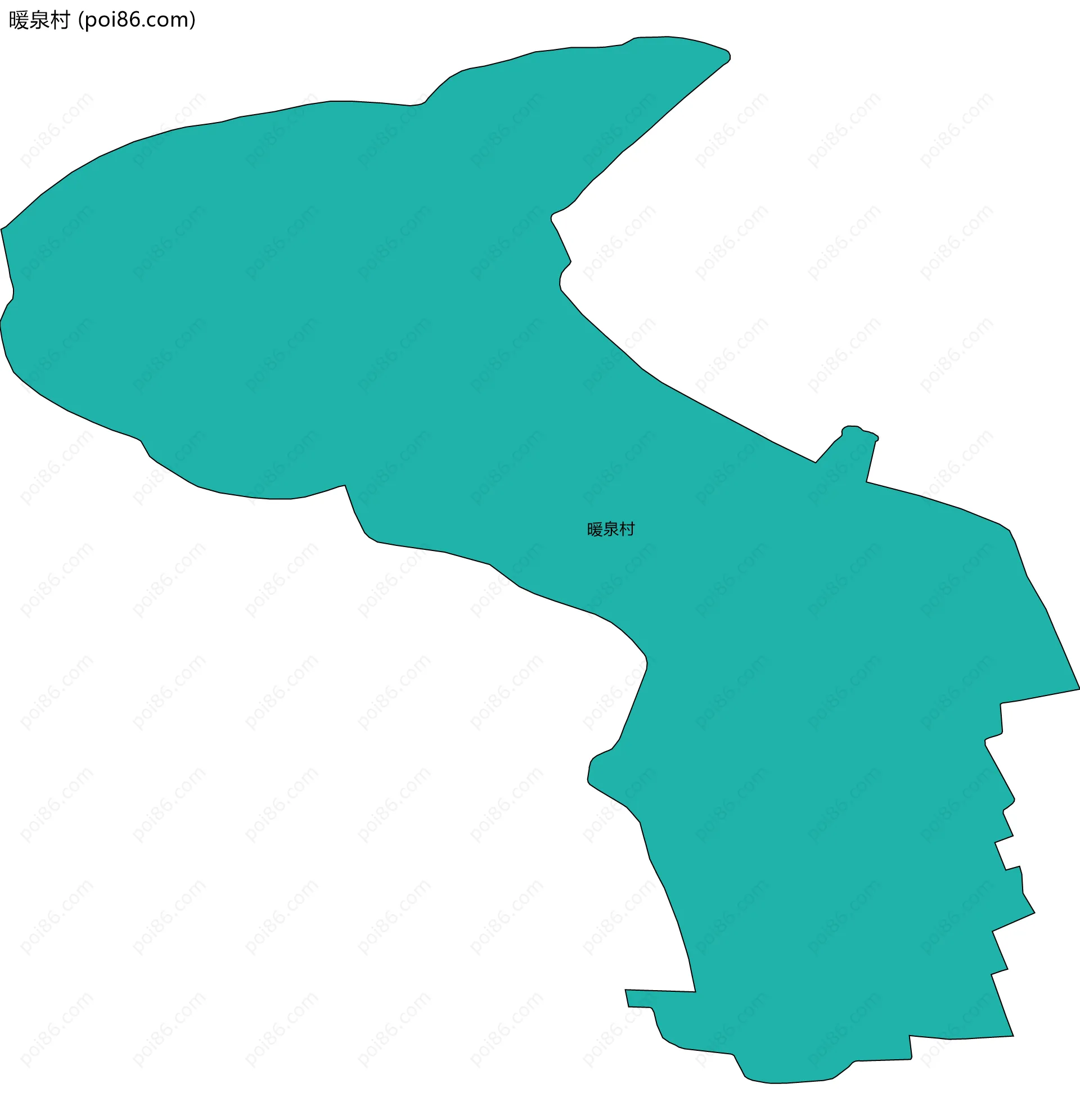 暖泉村边界地图