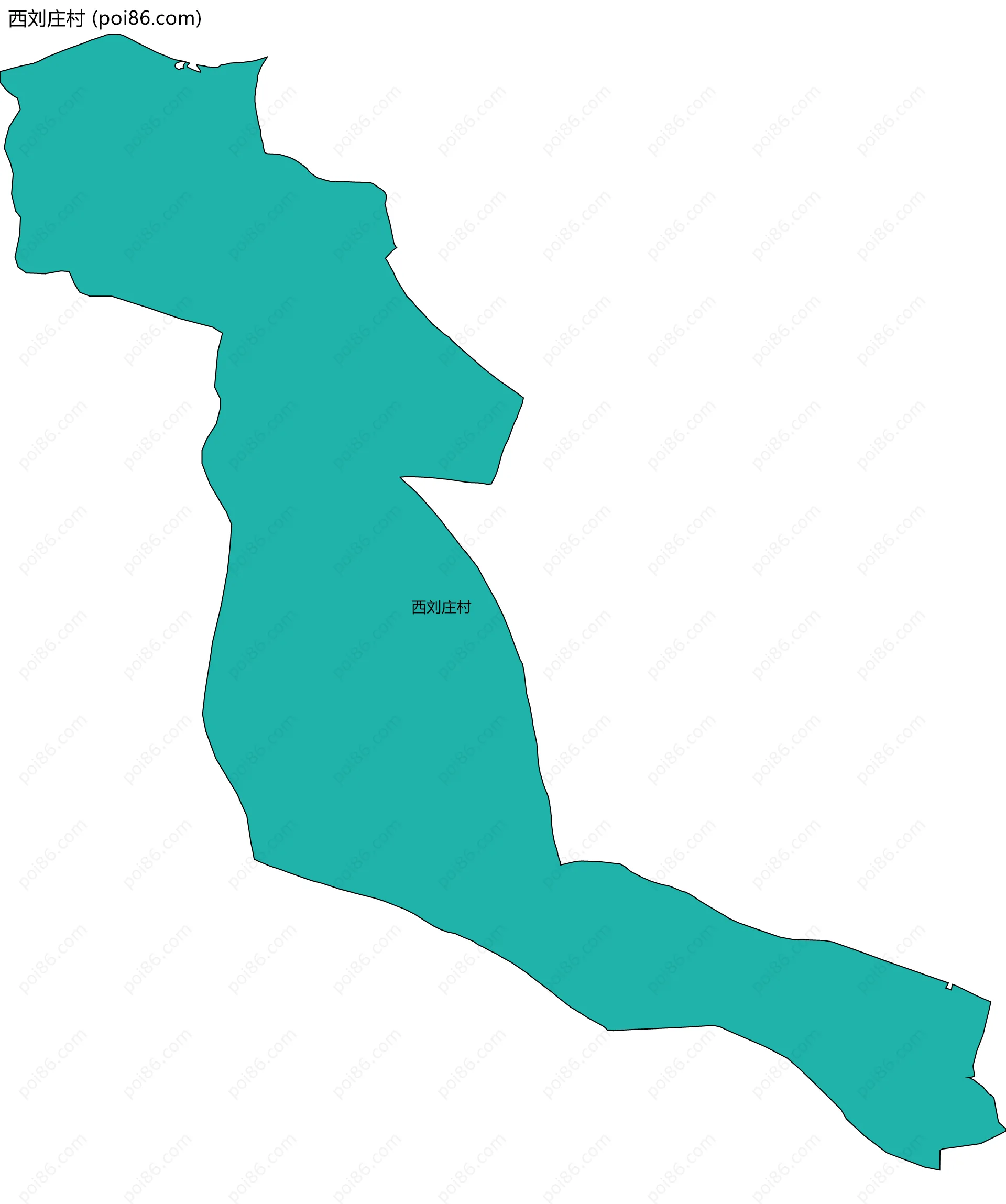 西刘庄村边界地图